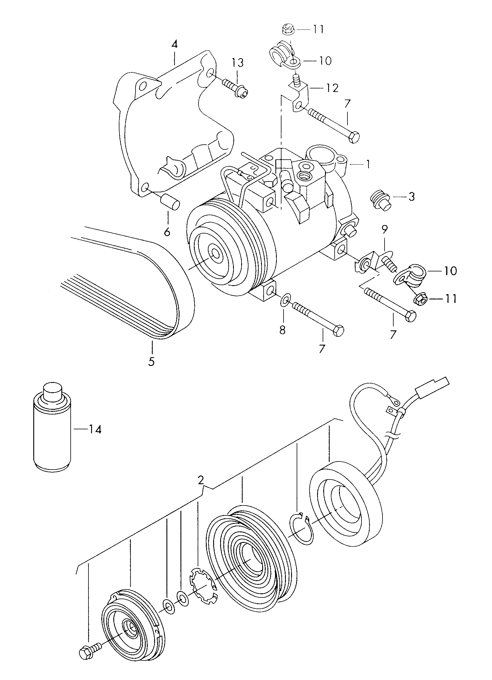 Skoda 4B0 260 805 C - Συμπιεστής, συστ. κλιματισμού parts5.com