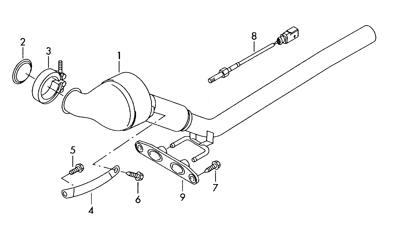 AUDI 1K0 253 725 - Conector teava, sistem de esapament parts5.com