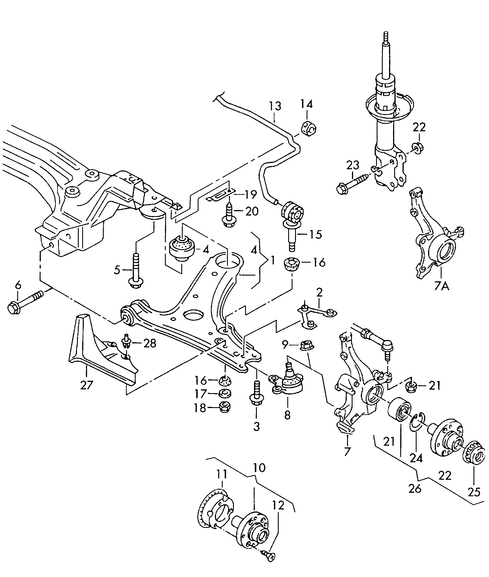 VAG 6N0 411 315C - Entretoise / tige, stabilisateur parts5.com