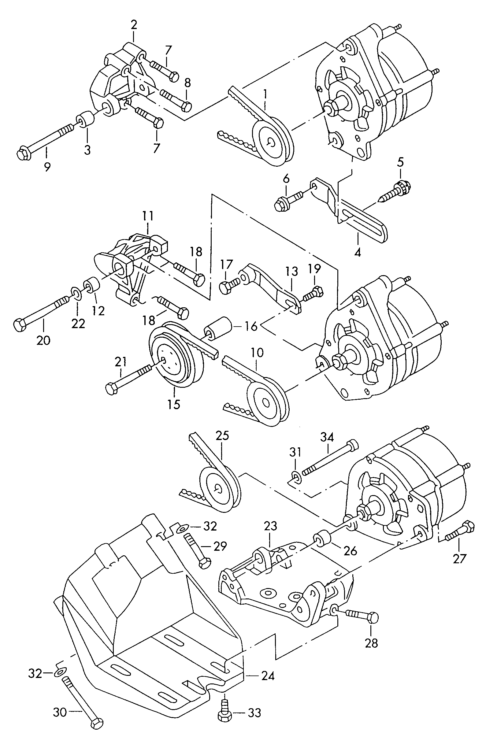 VW 023 903 137 H - Клиновой ремень, поперечные рёбра parts5.com