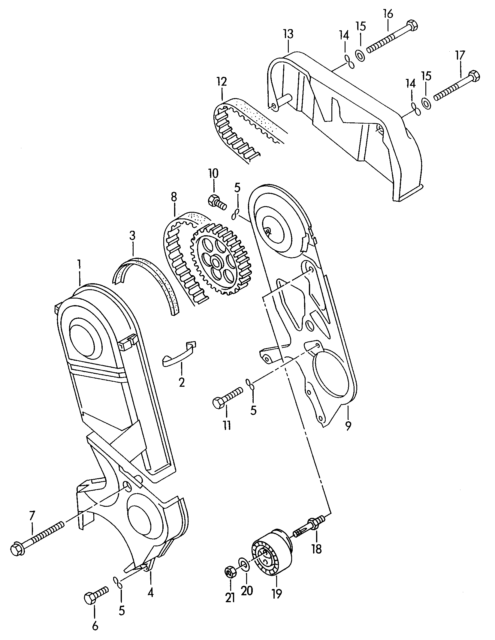 AUDI 074 109 119 R - Courroie de distribution parts5.com