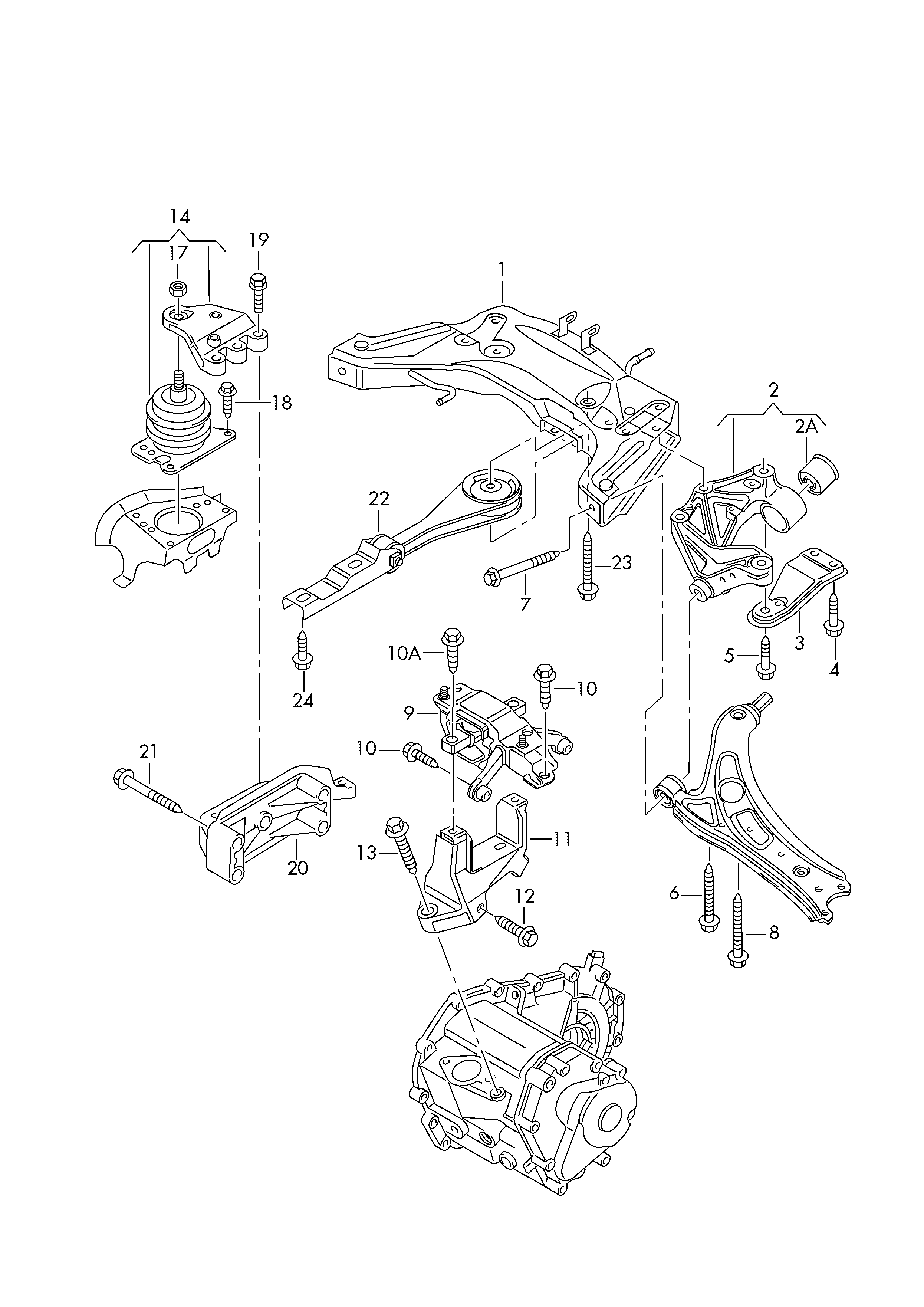 VAG 6Q0 199 555 AS - Zavěšení motoru parts5.com