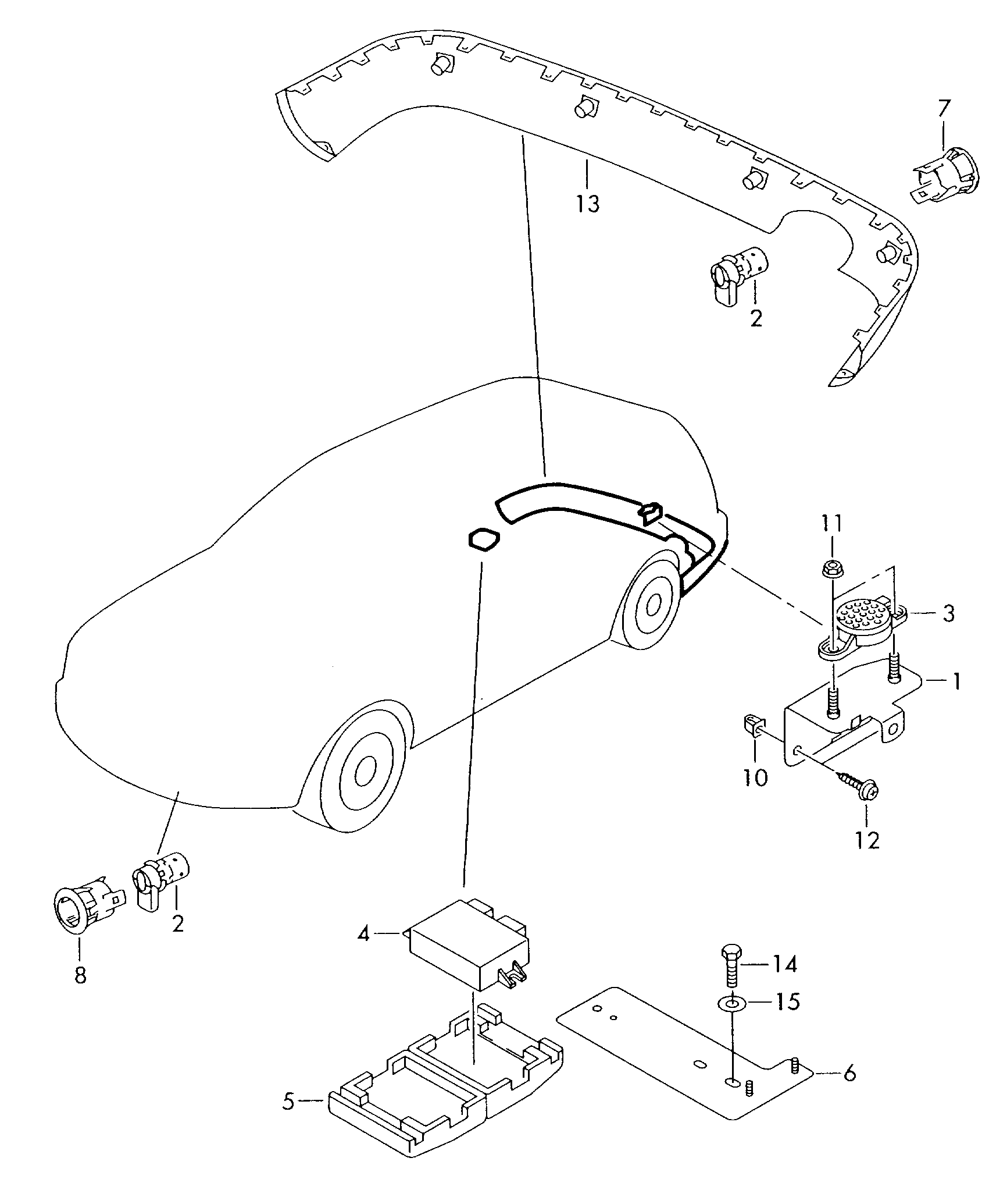 VAG 7M3919275 - Park yardım sistemi sensörü parts5.com