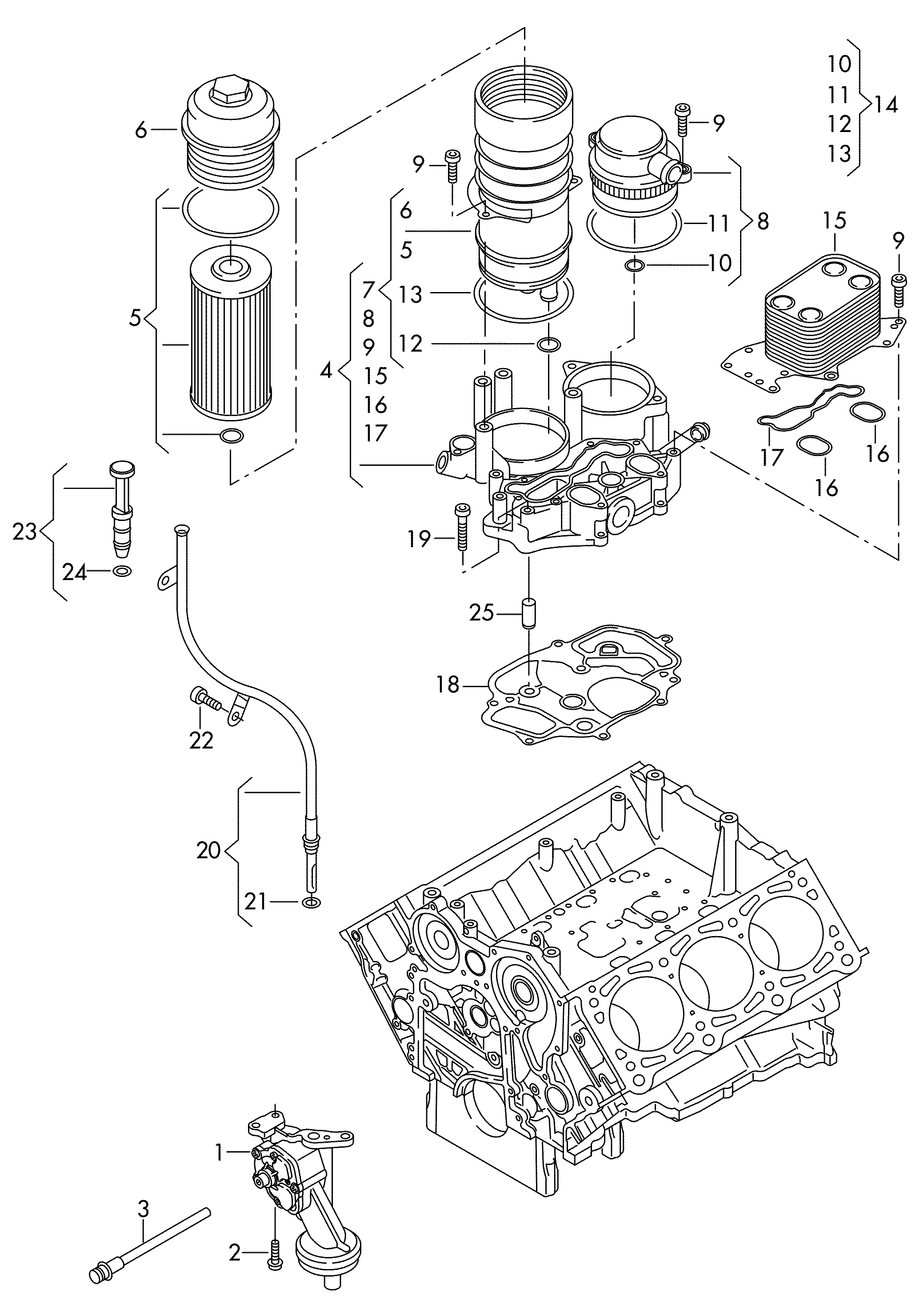 VW 057115561M - Маслен филтър parts5.com