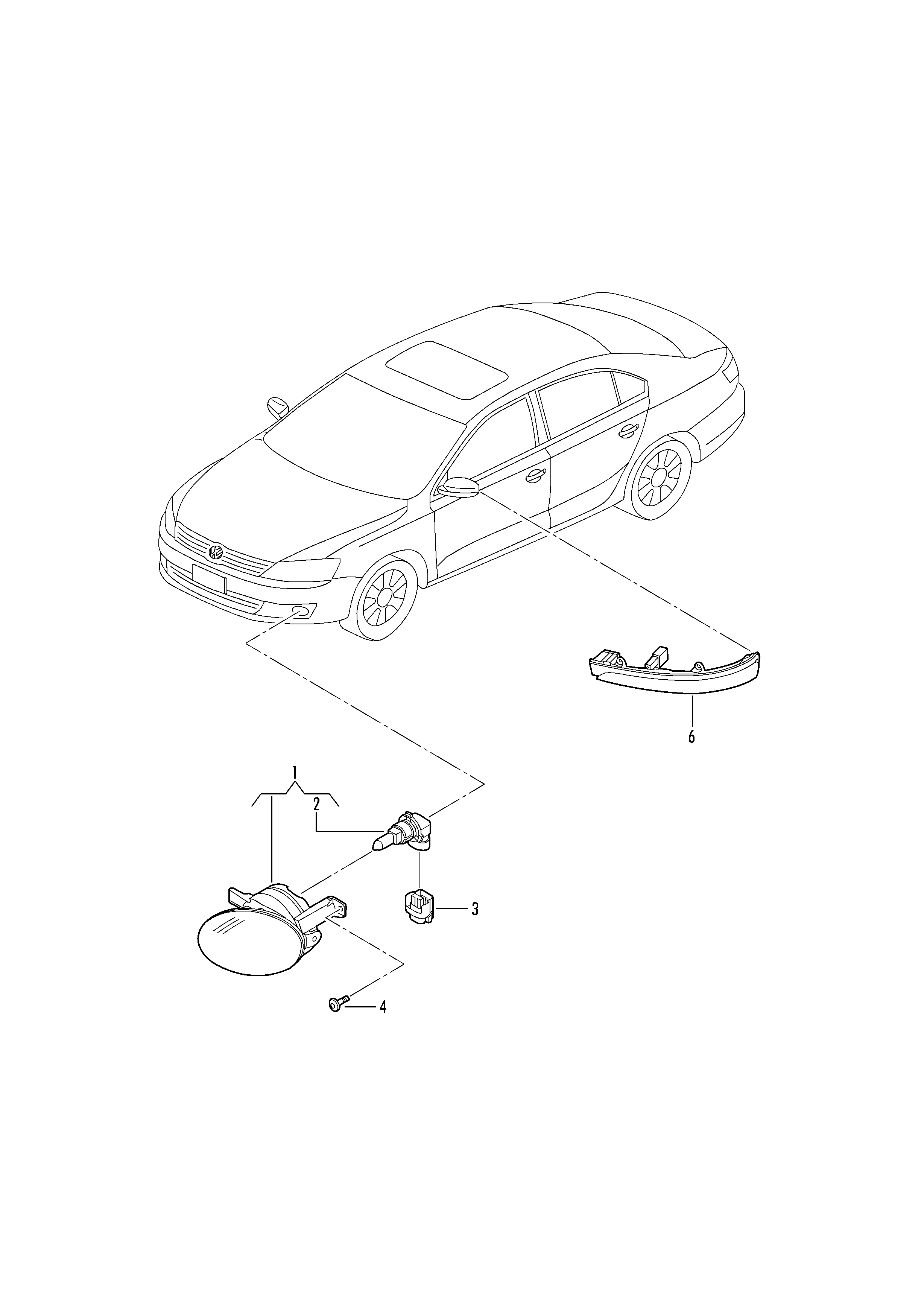 VW 5K0941699 - Fog Light parts5.com