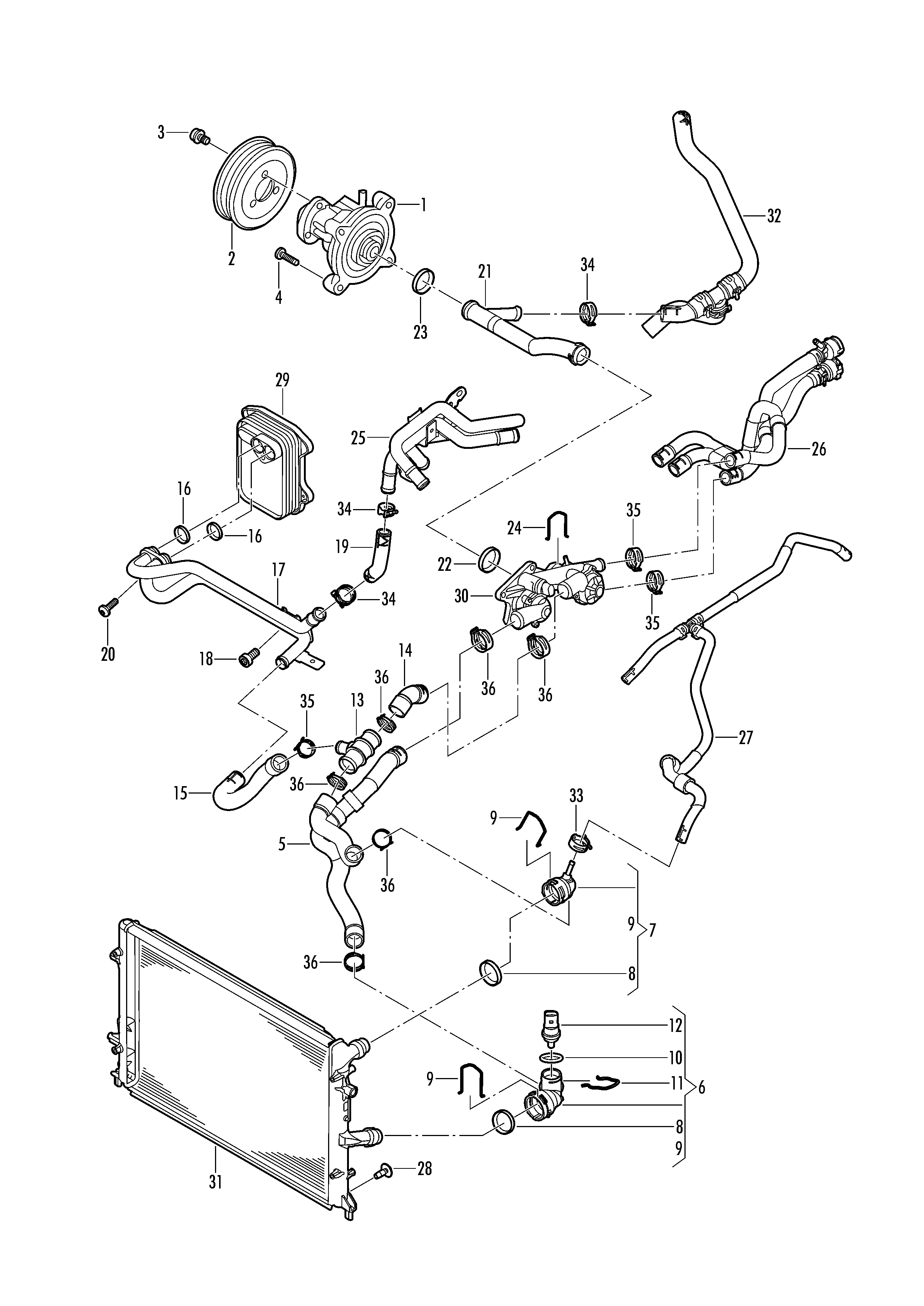 AUDI 03C 121 008 H - Wasserpumpe parts5.com