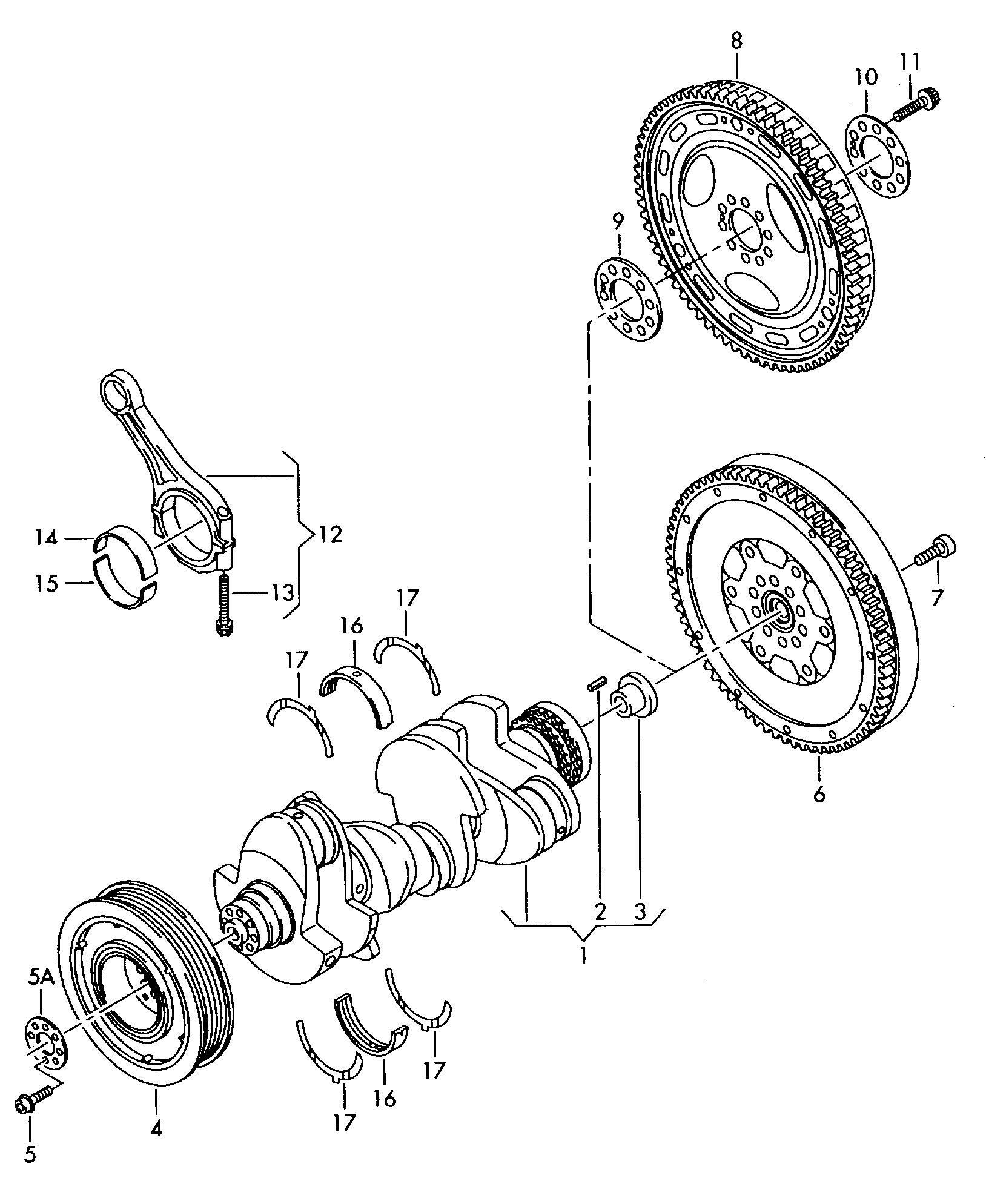 Seat 059 105 251 AD - Fulie curea, arbore cotit parts5.com