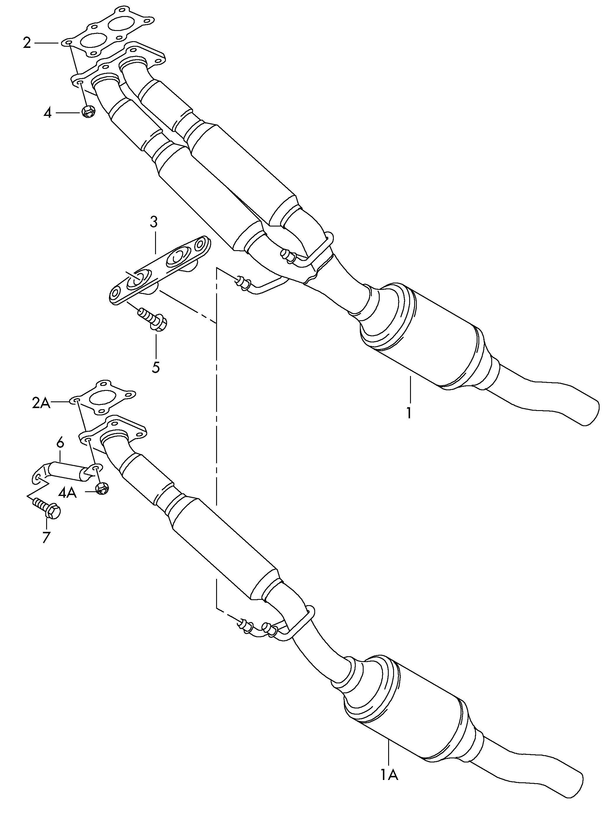 Seat 1K0254510RX - Tubo de escape parts5.com