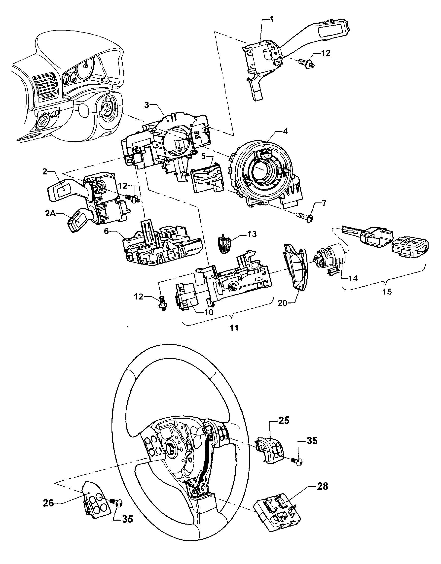 Skoda 1K0 953 519 H - Steering Column Switch parts5.com