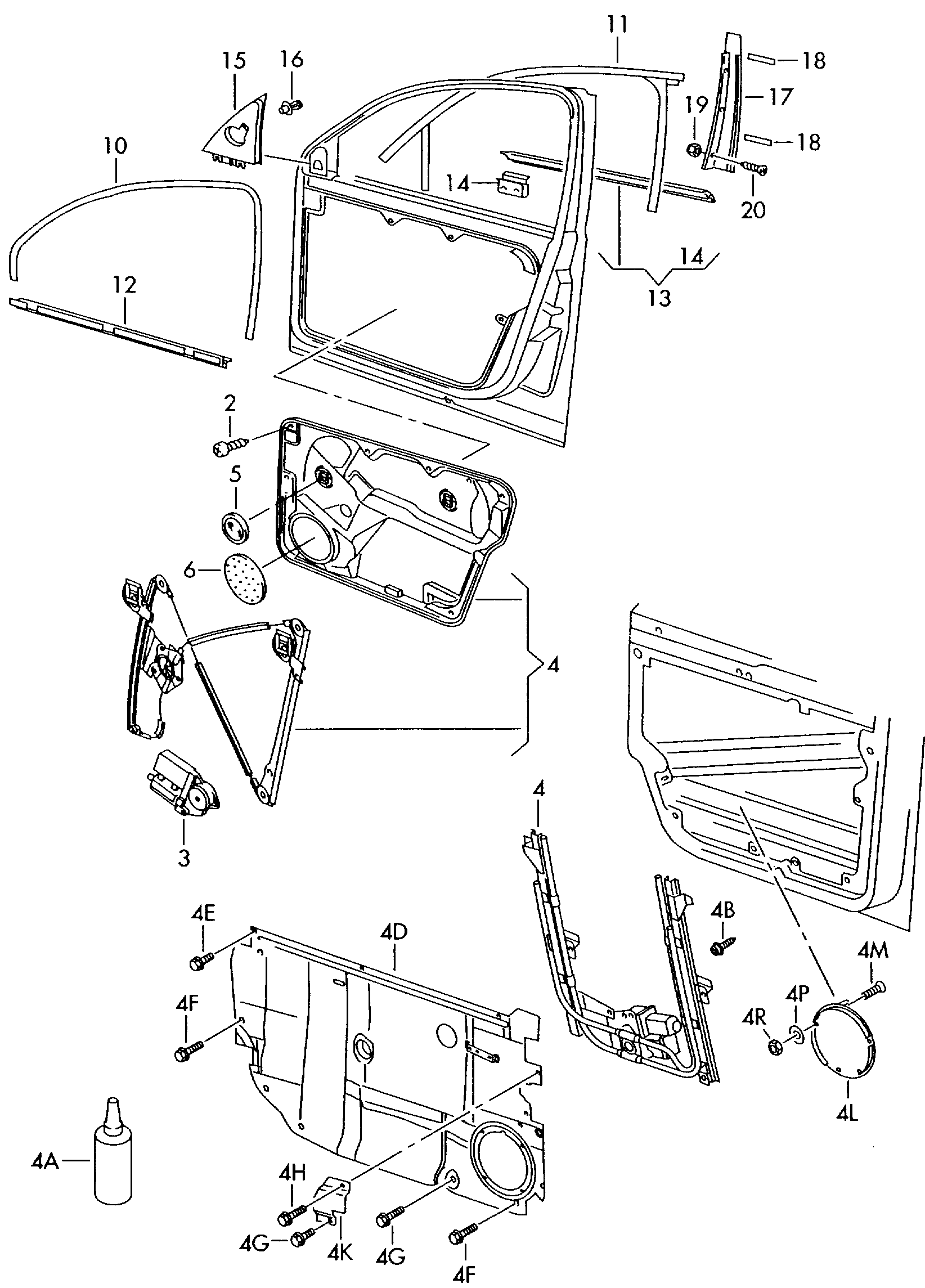 VAG 3B1 837 461 - Mechanizmus zdvíhania okna parts5.com