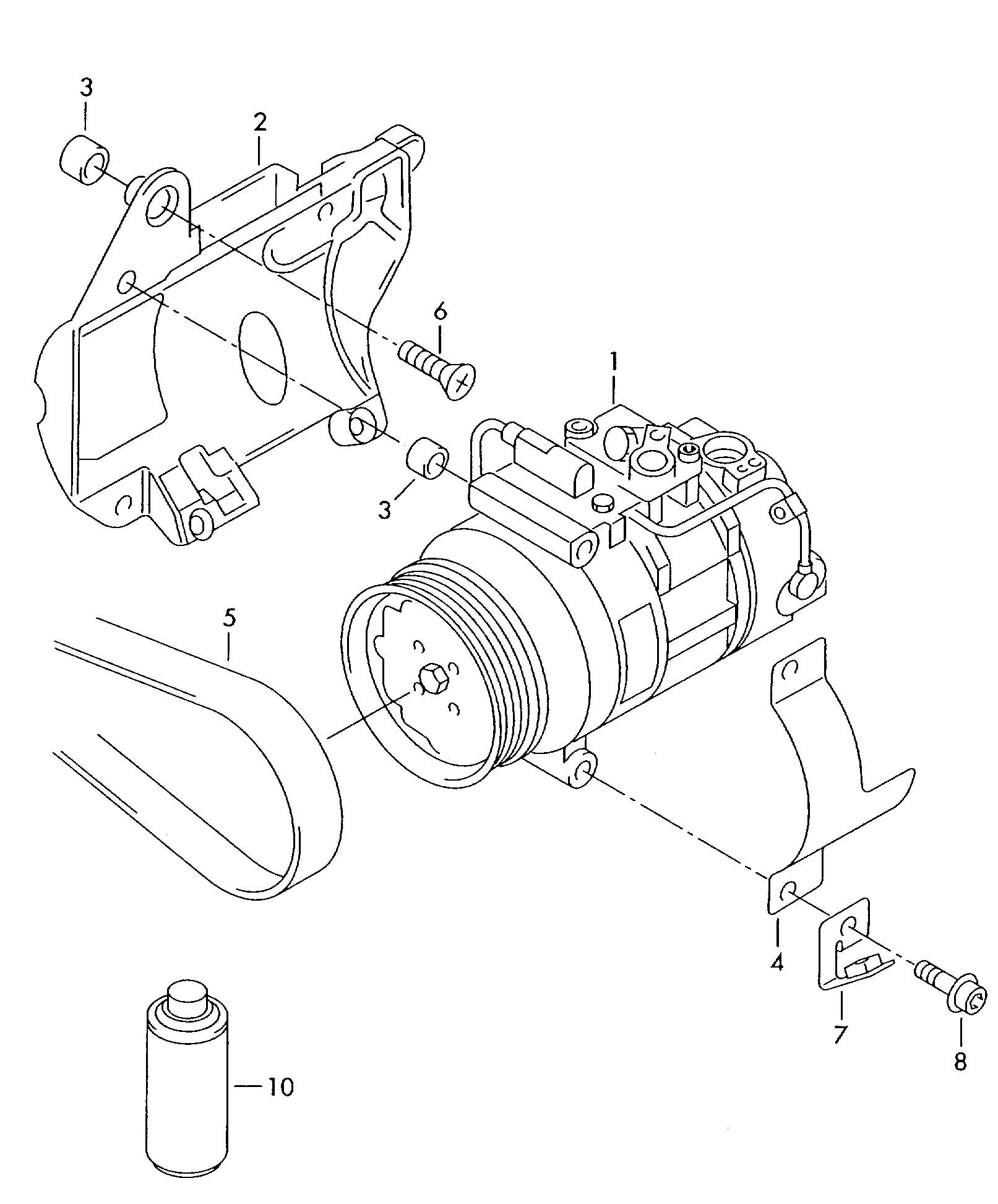 Porsche 3D0820803T - Kompressori, ilmastointilaite parts5.com