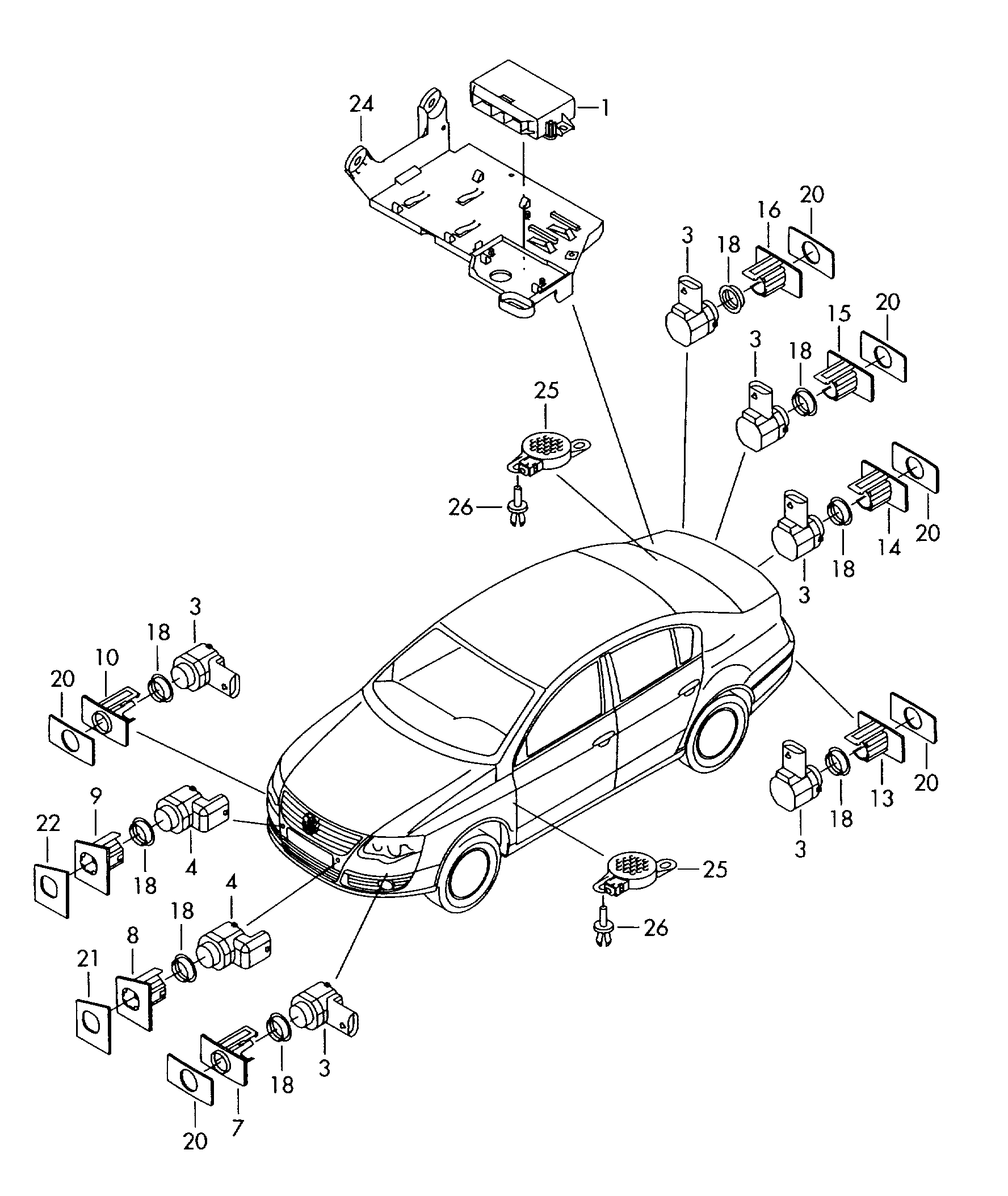 VW 3C0 919 275AD - Sensor parts5.com