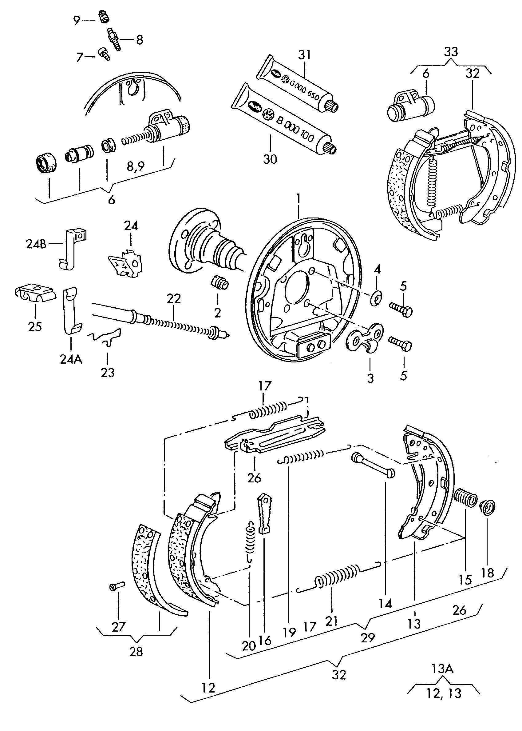 AUDI 191 609 527 - Sabot frana parts5.com