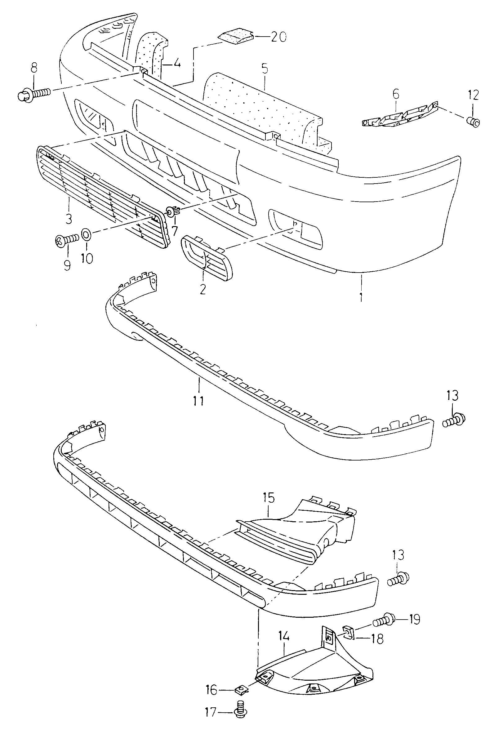 VAG 6K5853665 - Ventilation Grille, bumper parts5.com