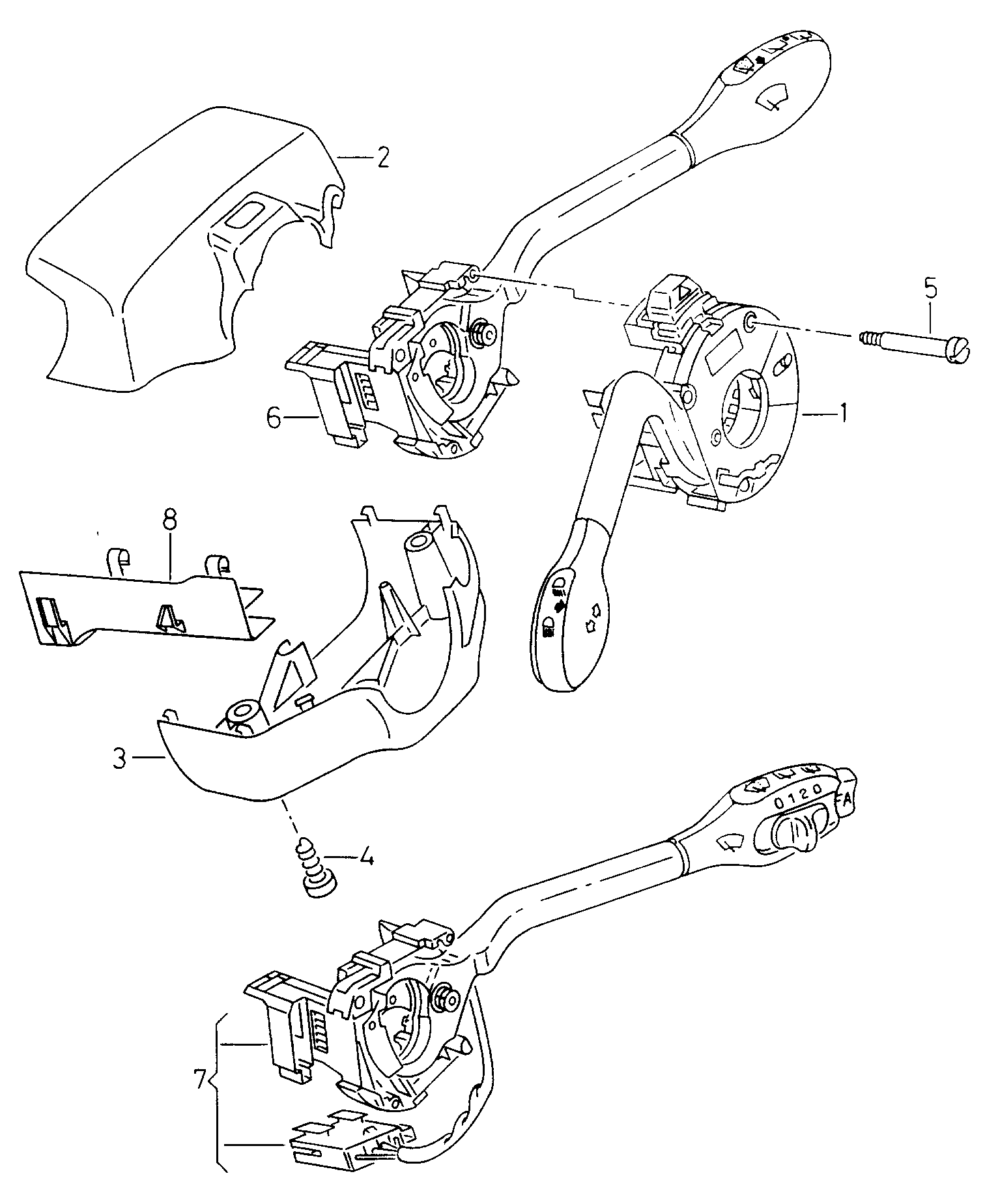 Seat 6N0 953 513 - Kormányoszlop kapcsoló parts5.com