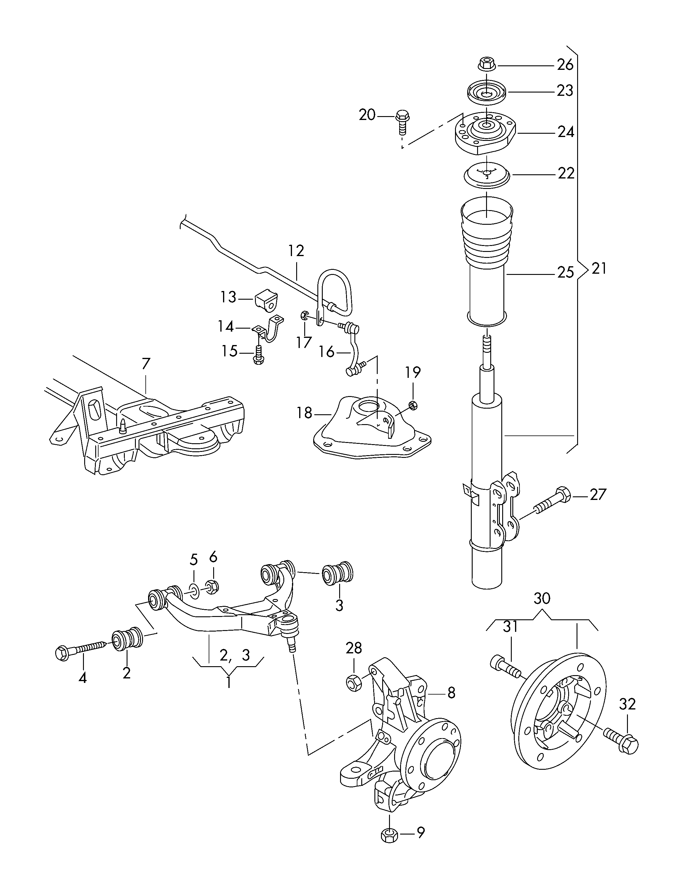 VW 2E0 407 523 A - Bush of Control / Trailing Arm parts5.com