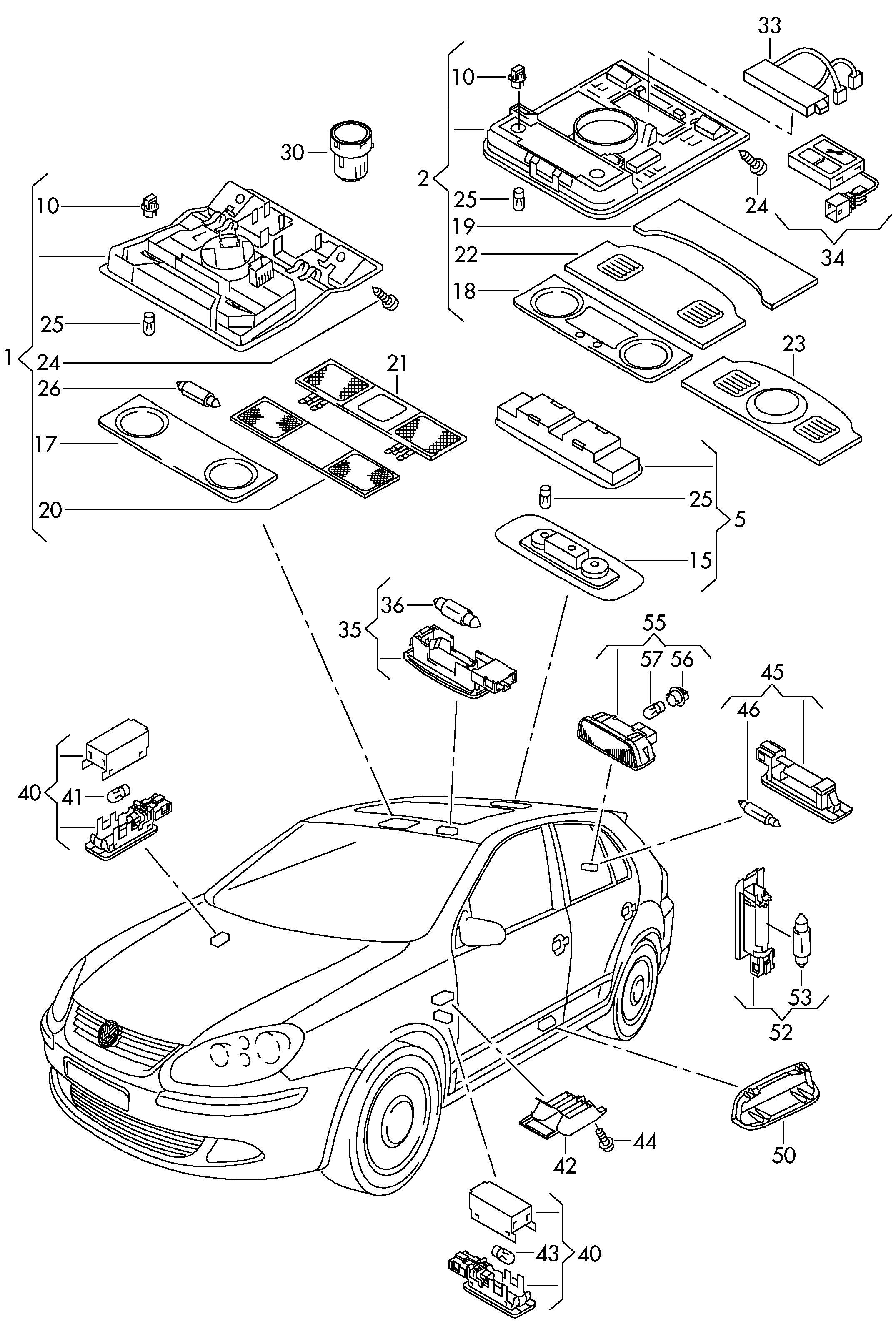 VAG 1K0947125G - Hõõgpirn,sisenemisvalgus parts5.com