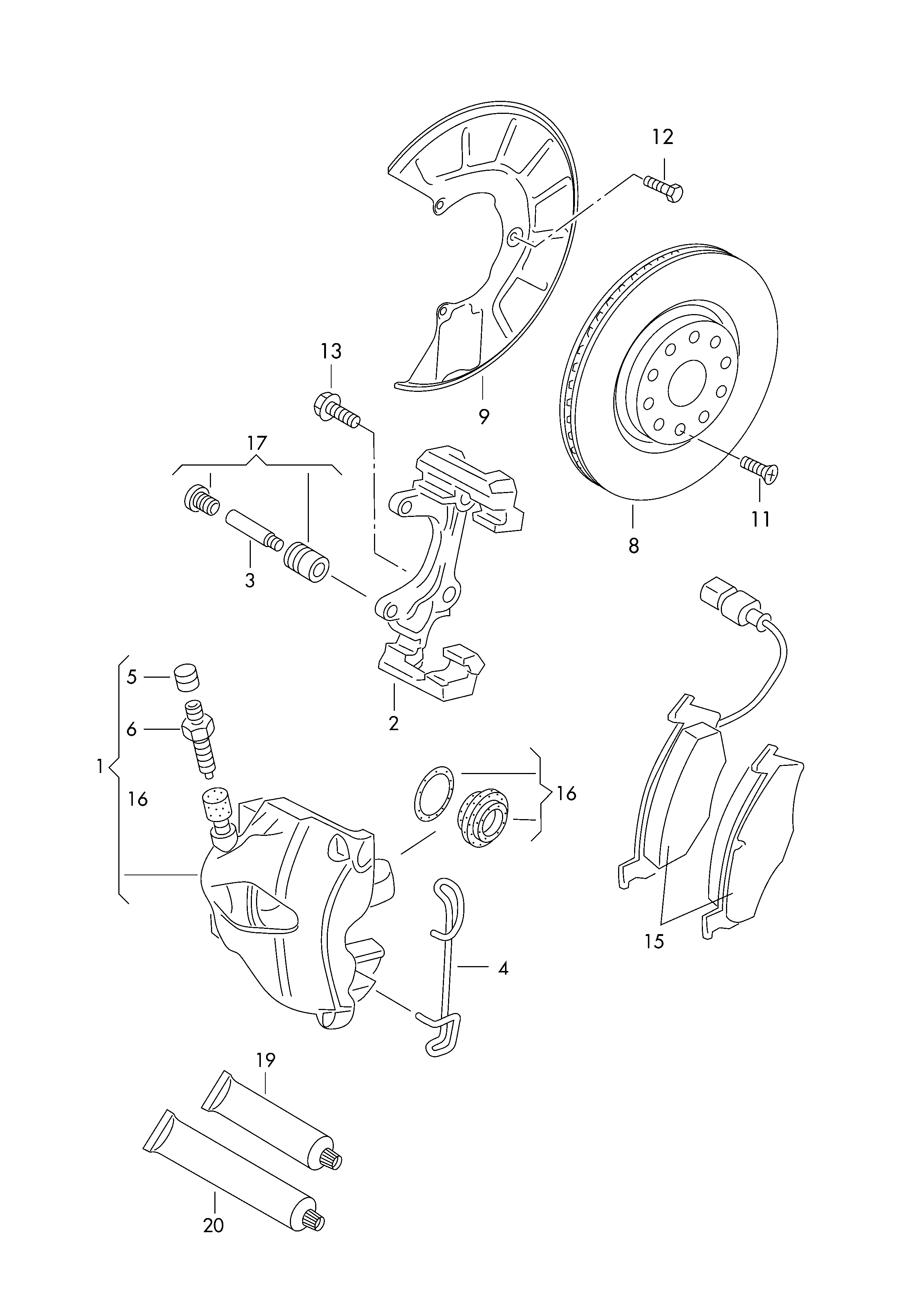 AUDI 3C0 698 151 A - Set placute frana,frana disc parts5.com