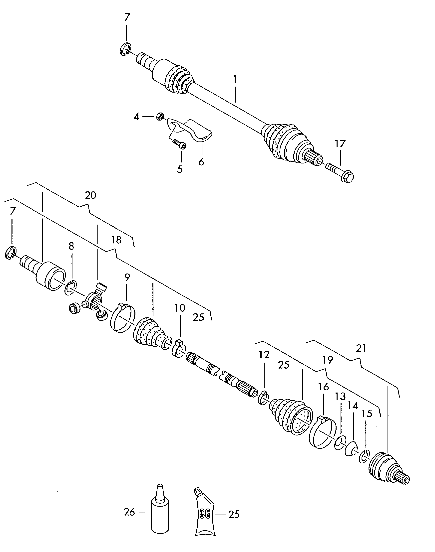 AUDI 1KM498099 - Joint Kit, drive shaft parts5.com