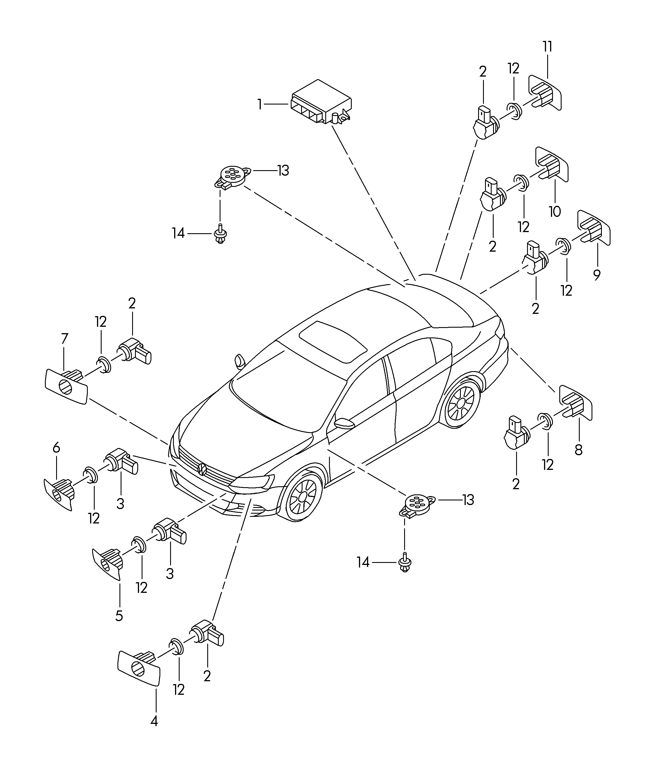 Seat 5C6 919 275 - Sensor, ajutor parcare parts5.com