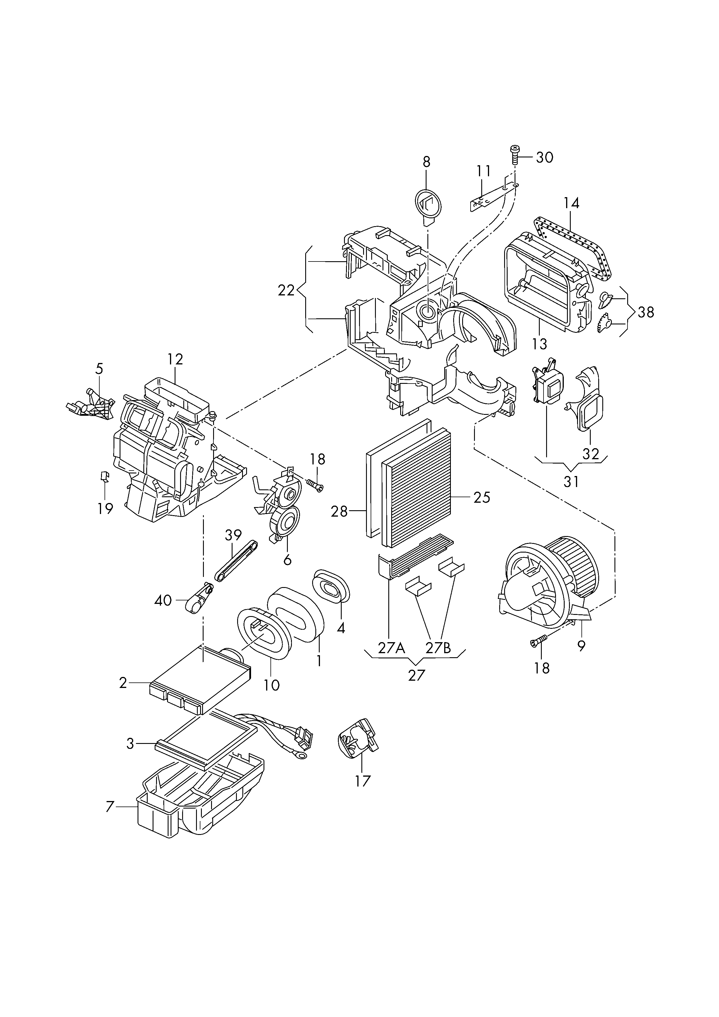 VAG 6Q1819015H - Interior Blower parts5.com