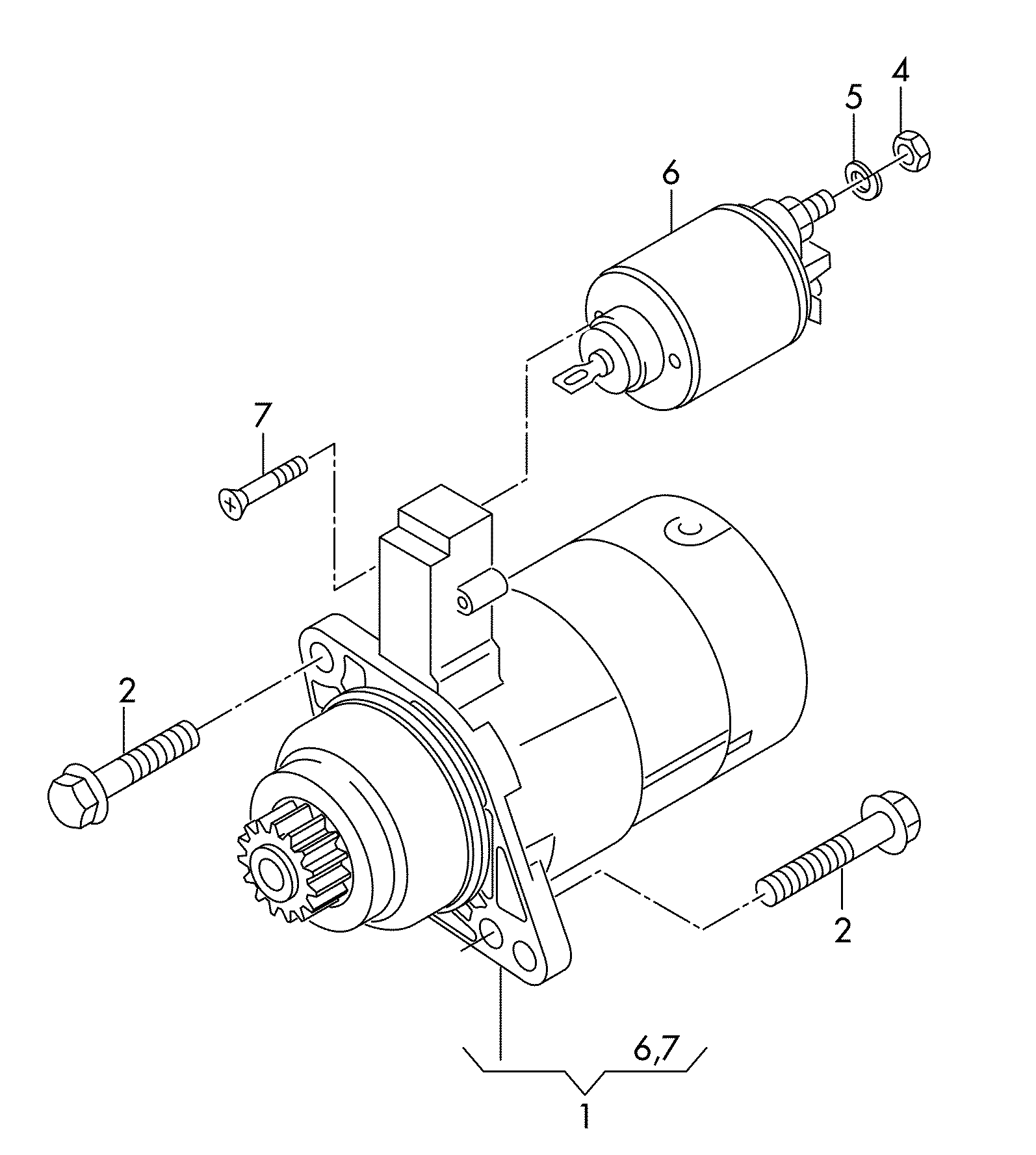 AUDI 02M911024 X - Motor de arranque parts5.com