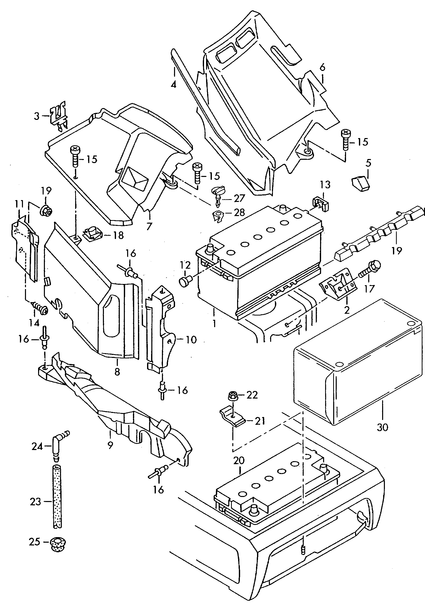 VAG 191915105AB - Starter Battery parts5.com