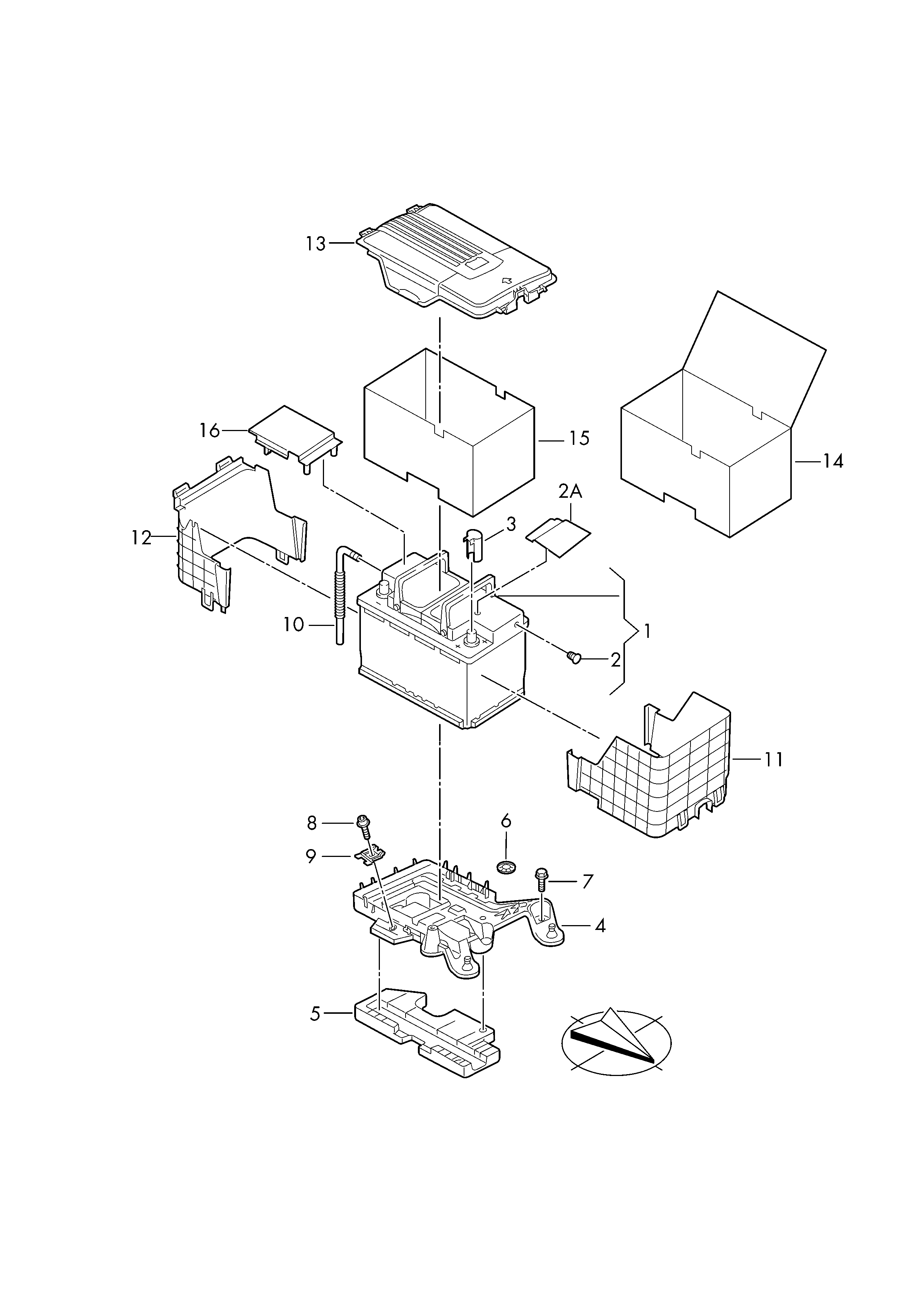 Seat 000 915 105 ED - Стартерная аккумуляторная батарея, АКБ parts5.com