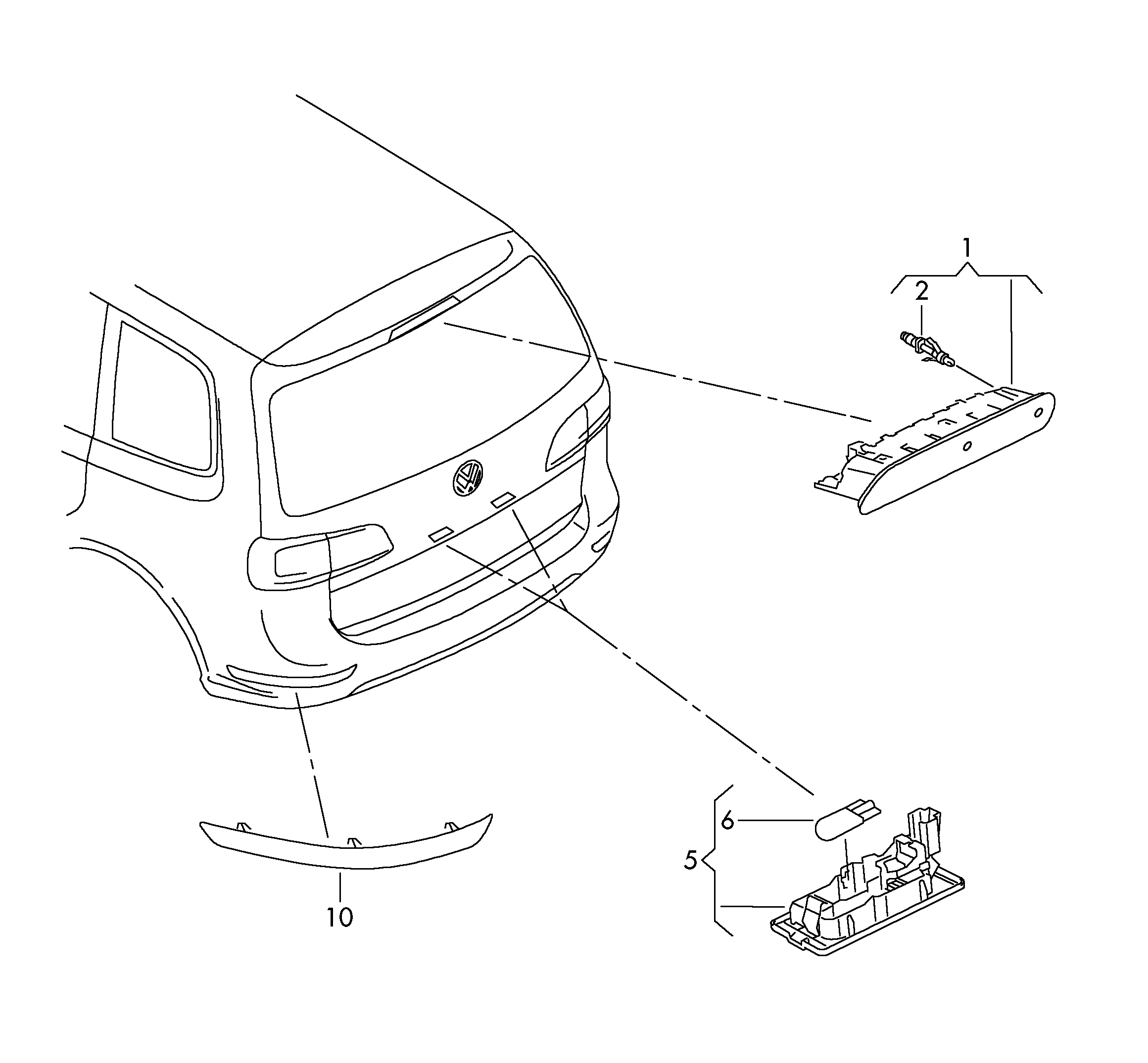 Seat 3AF943021A - Licence Plate Light parts5.com