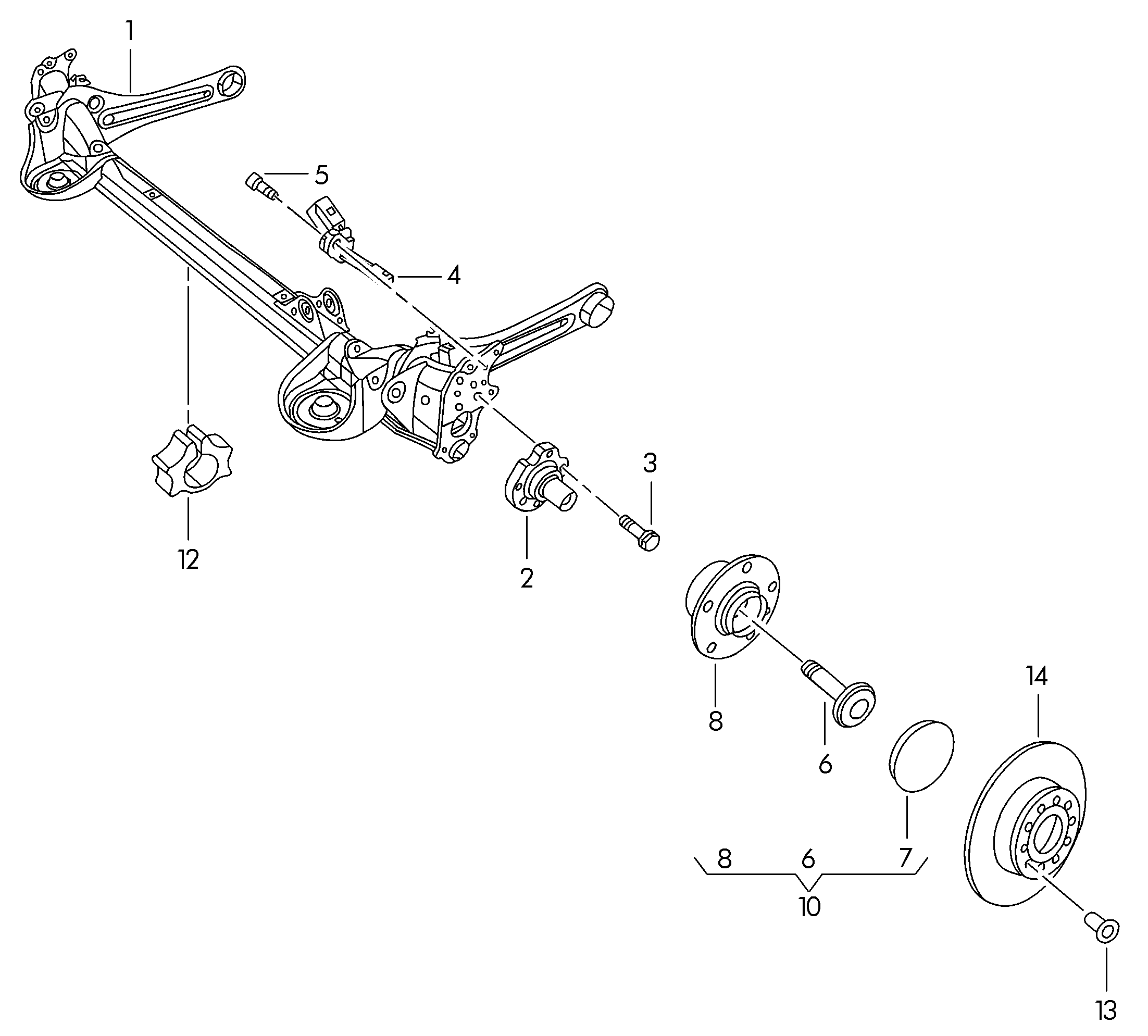 Seat 8V0598611A - Комплект колесен лагер parts5.com