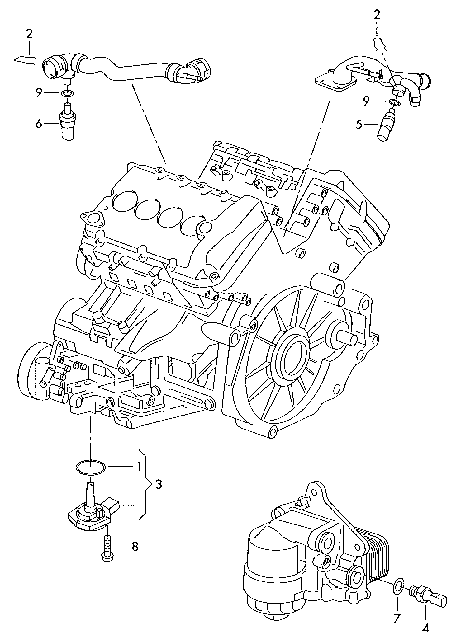 Seat 06A 919 501 A - Sensor, coolant temperature parts5.com