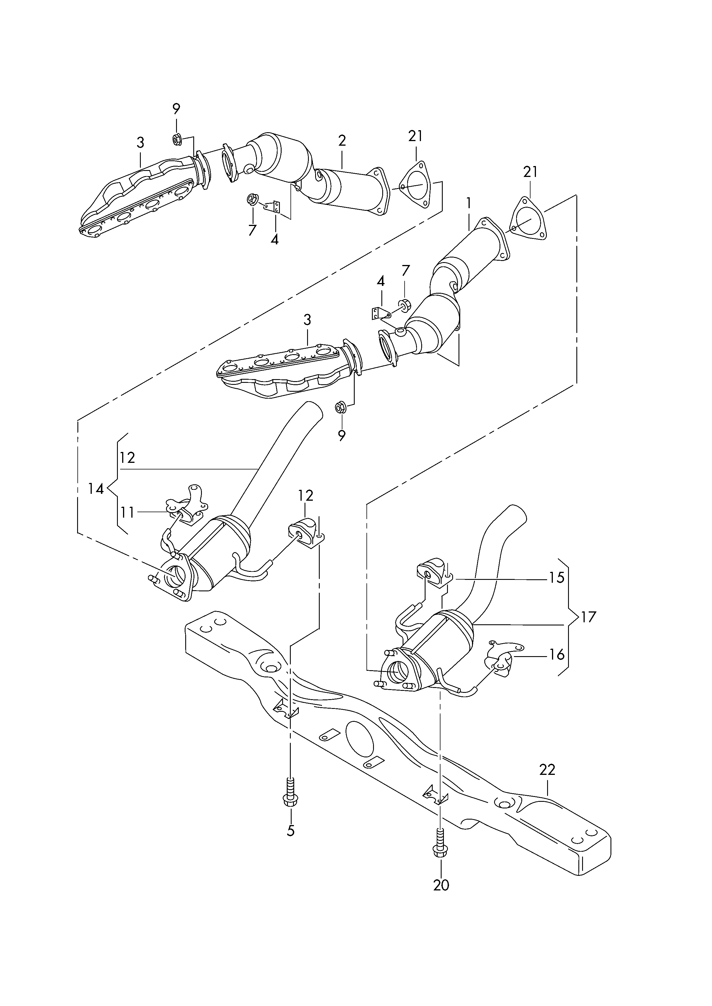 AUDI 7L0253144A - Holding Bracket, silencer parts5.com