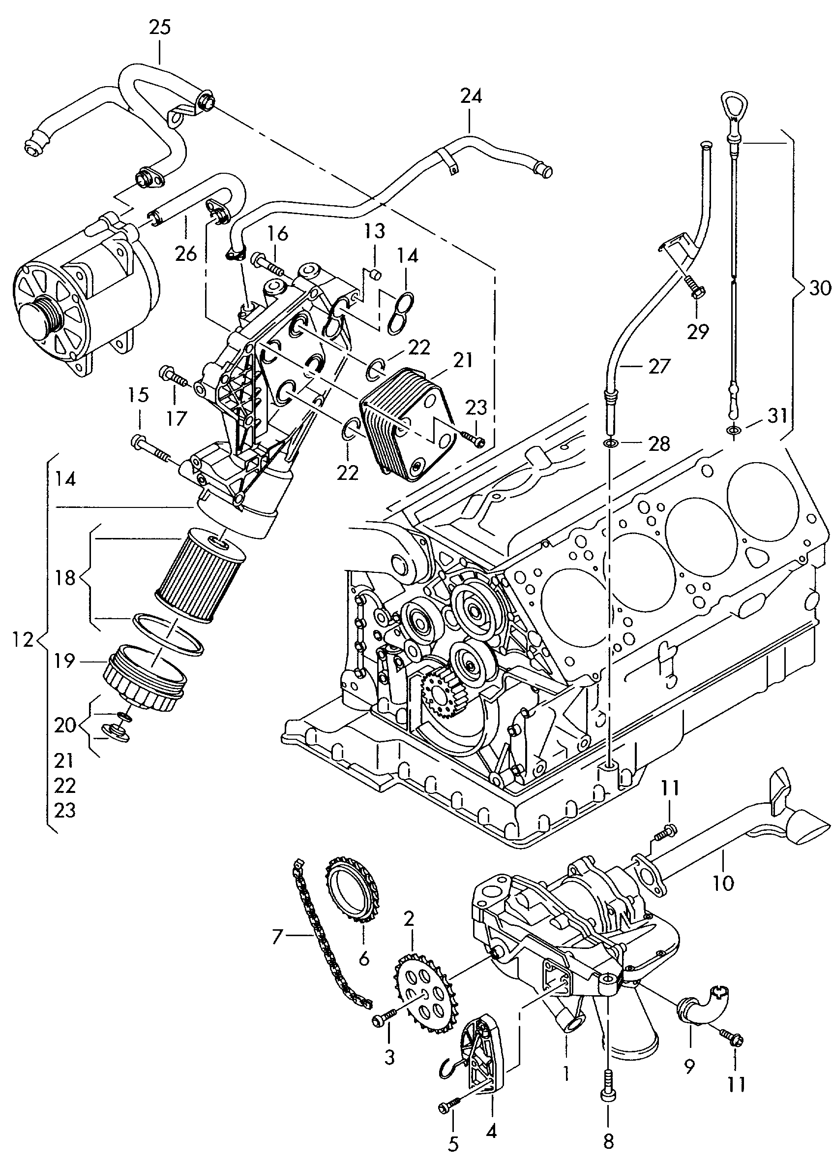 VW 077 115 562 - Filtru ulei parts5.com