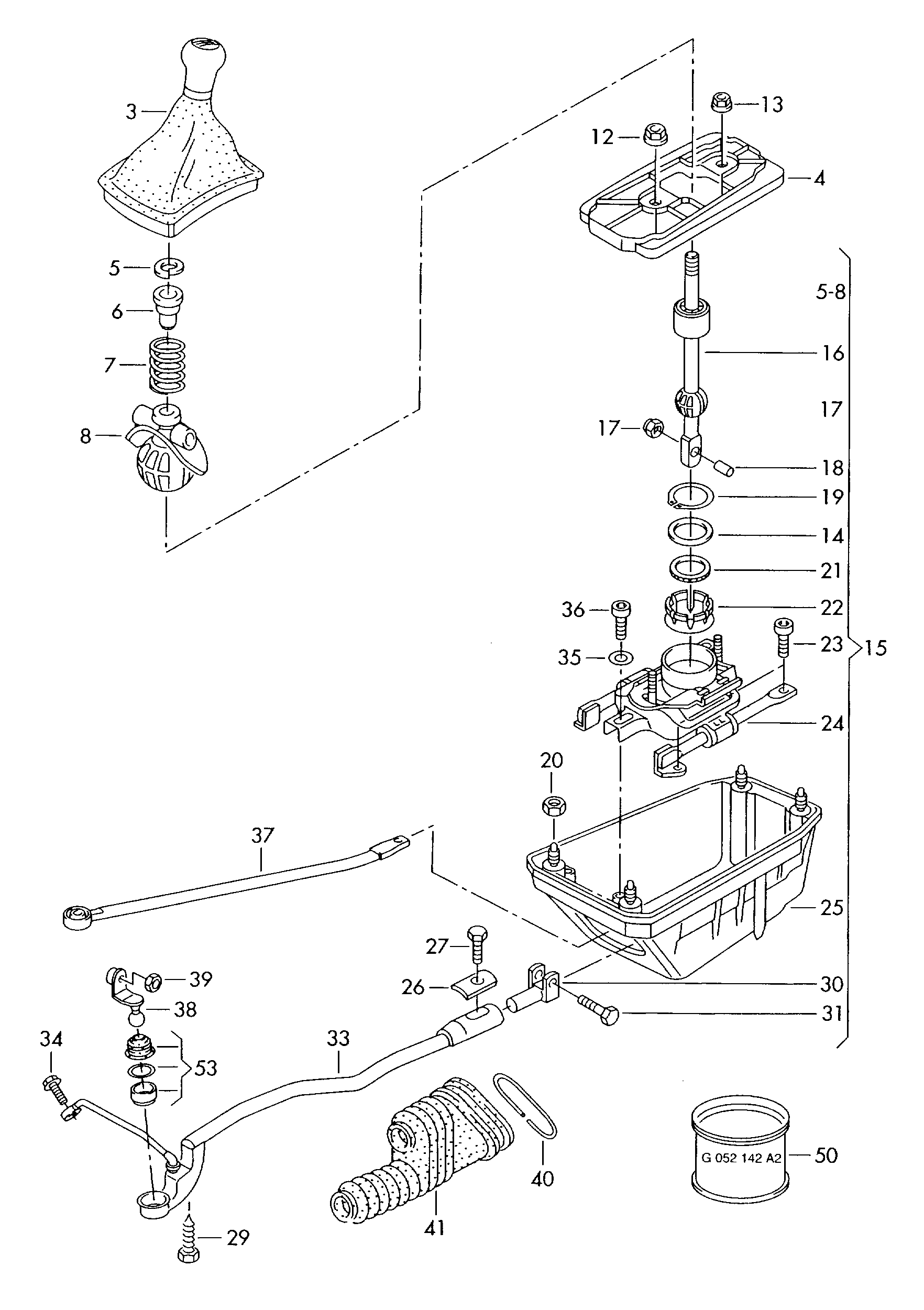 VW 8D0 711 279 - Puzdro radiacej tyče parts5.com