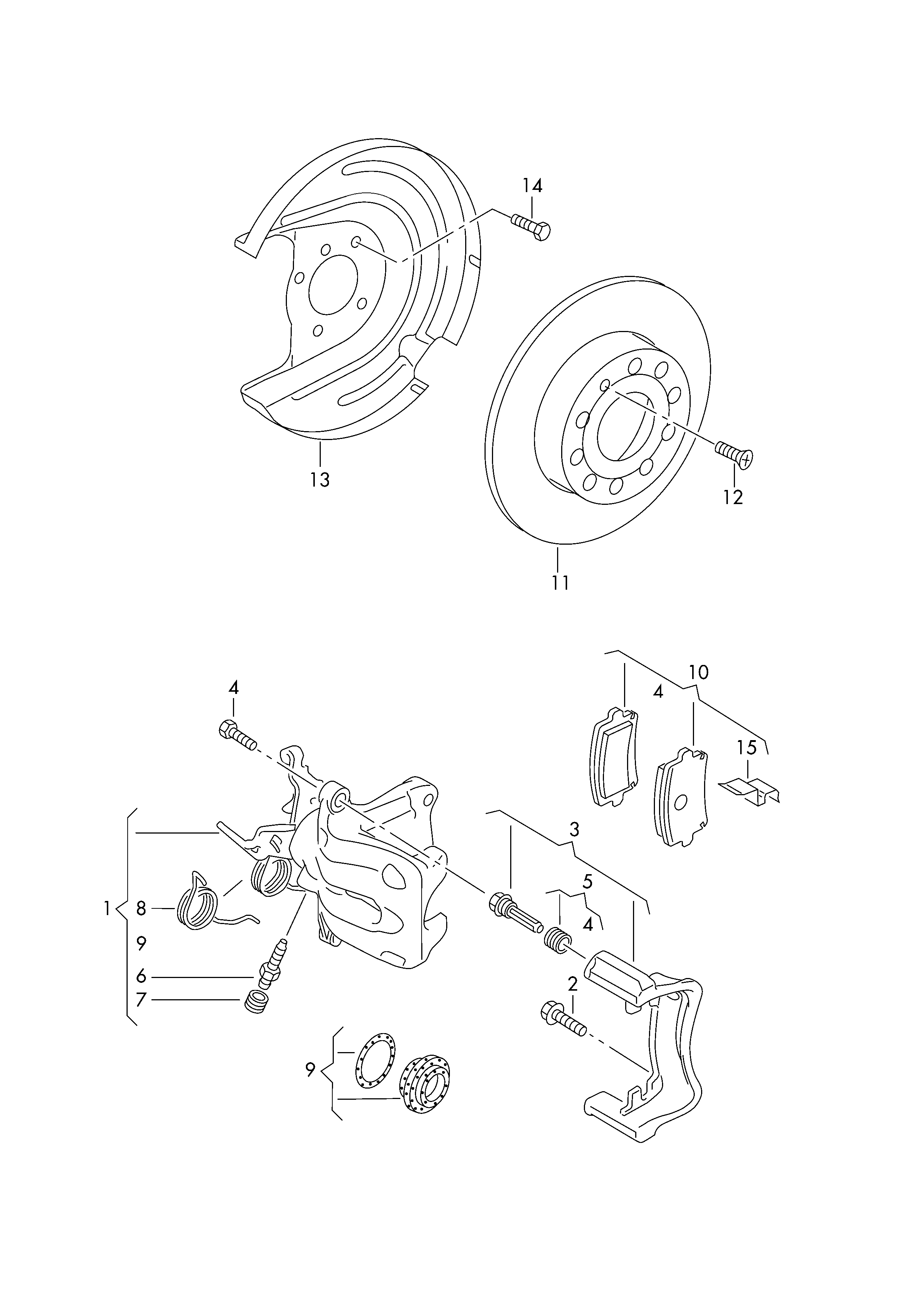 VW 1K0 698 451 K - Комплект спирачно феродо, дискови спирачки parts5.com