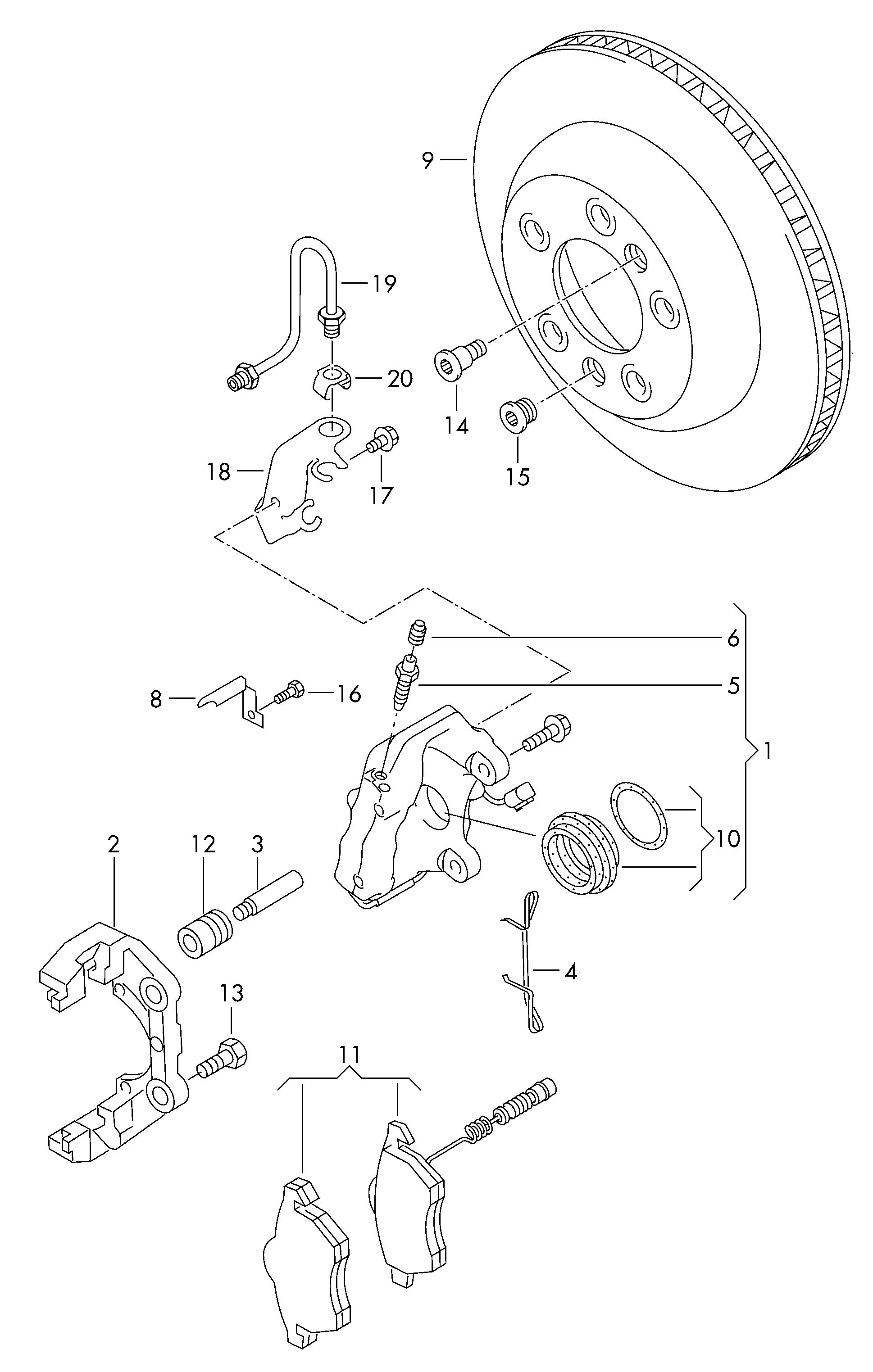 Seat 7L6615423 - Set reparatie, etrier parts5.com