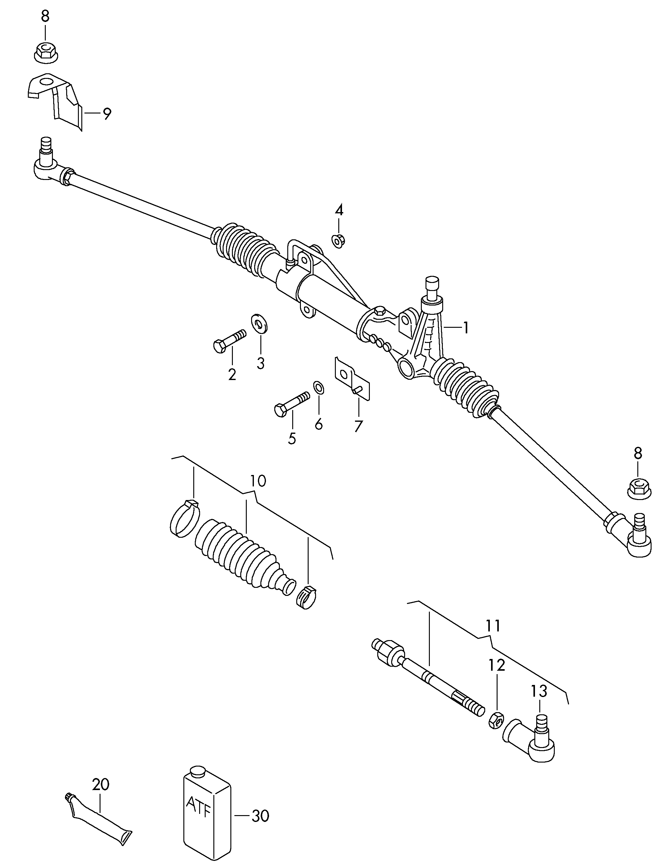 Mercedes-Benz 2D0422803 - Inner Tie Rod, Axle Joint parts5.com