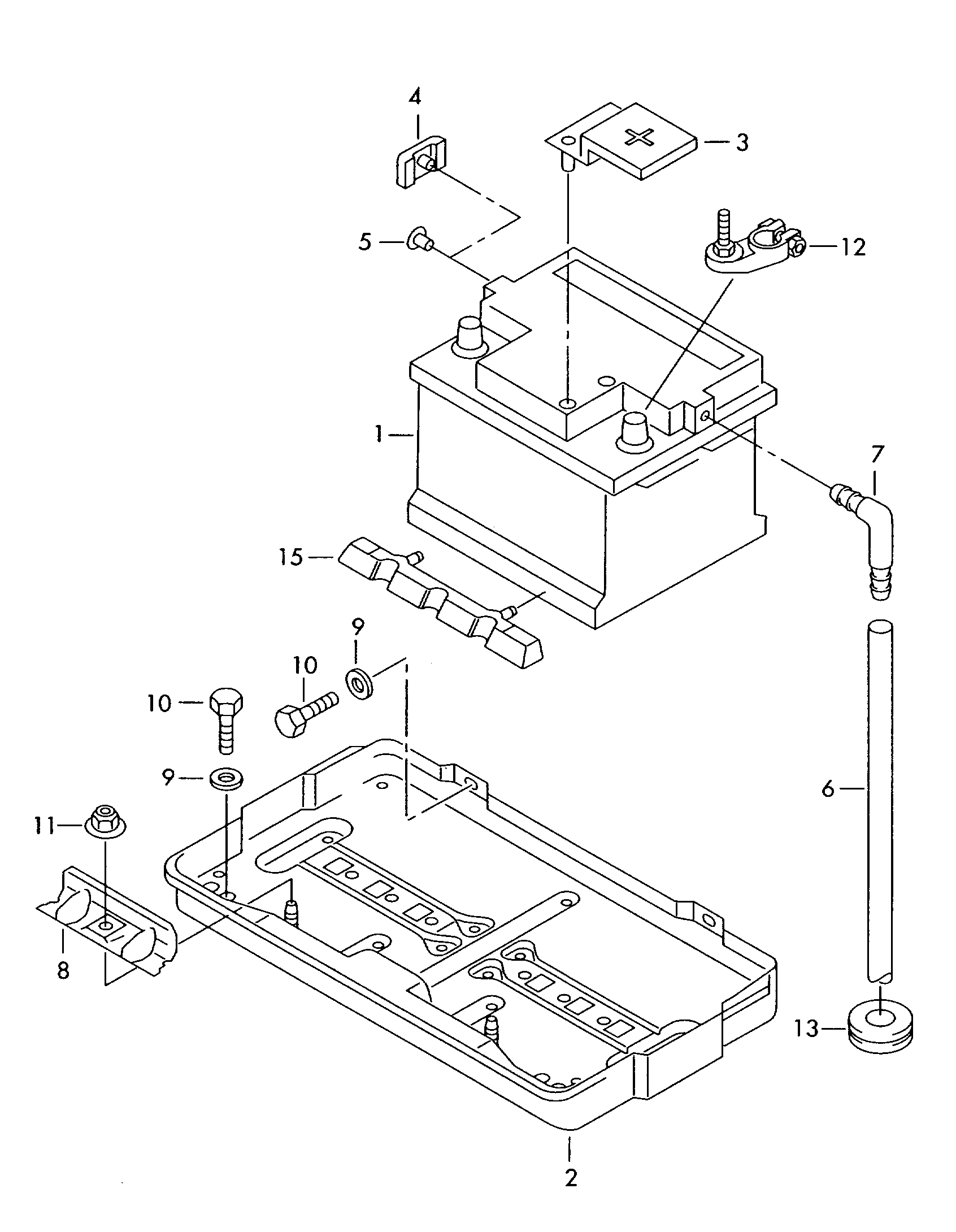 VAG 000 915 105 DK - Starter Battery parts5.com