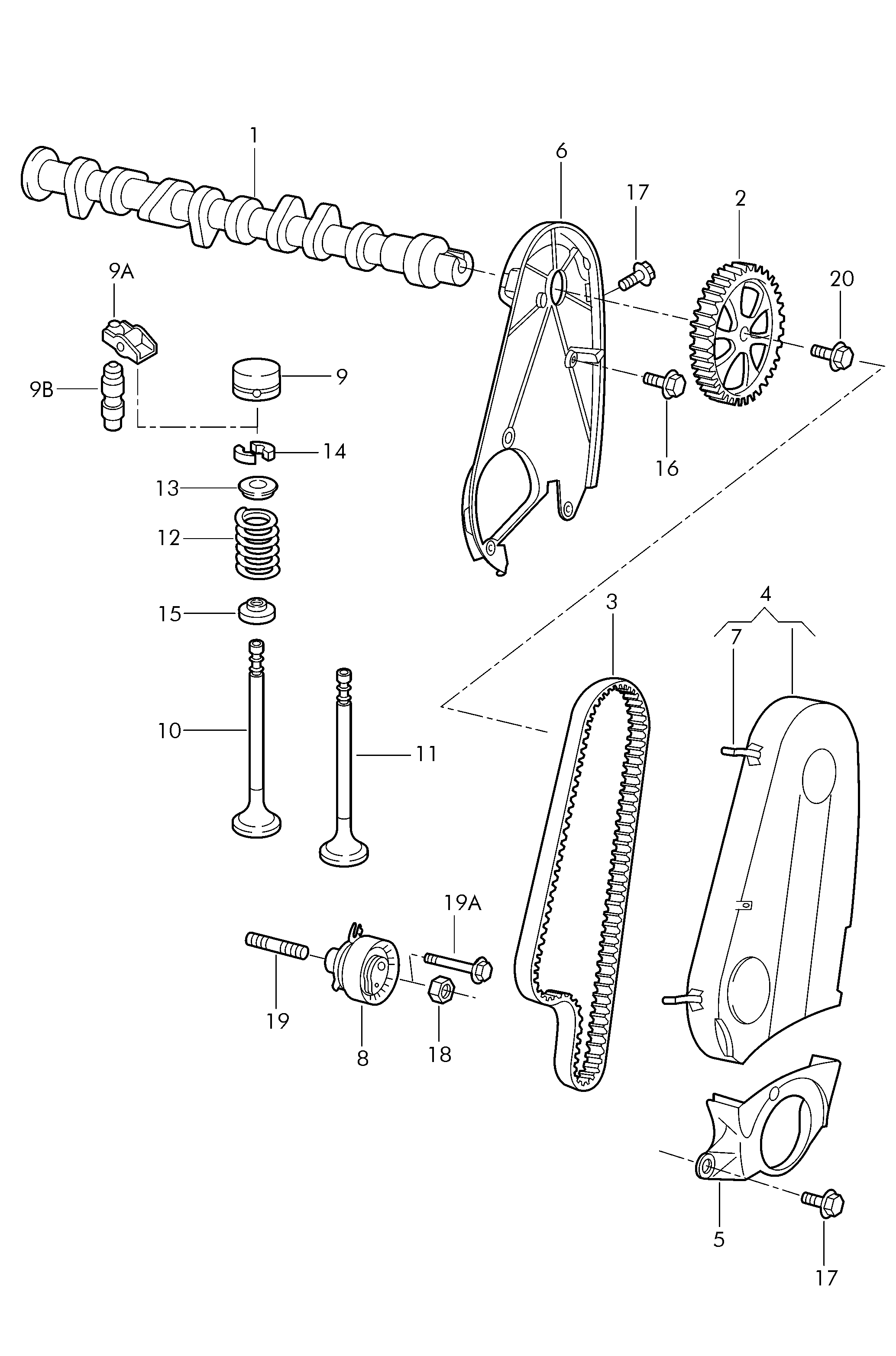 VW 030109423B - Tappet / Rocker parts5.com