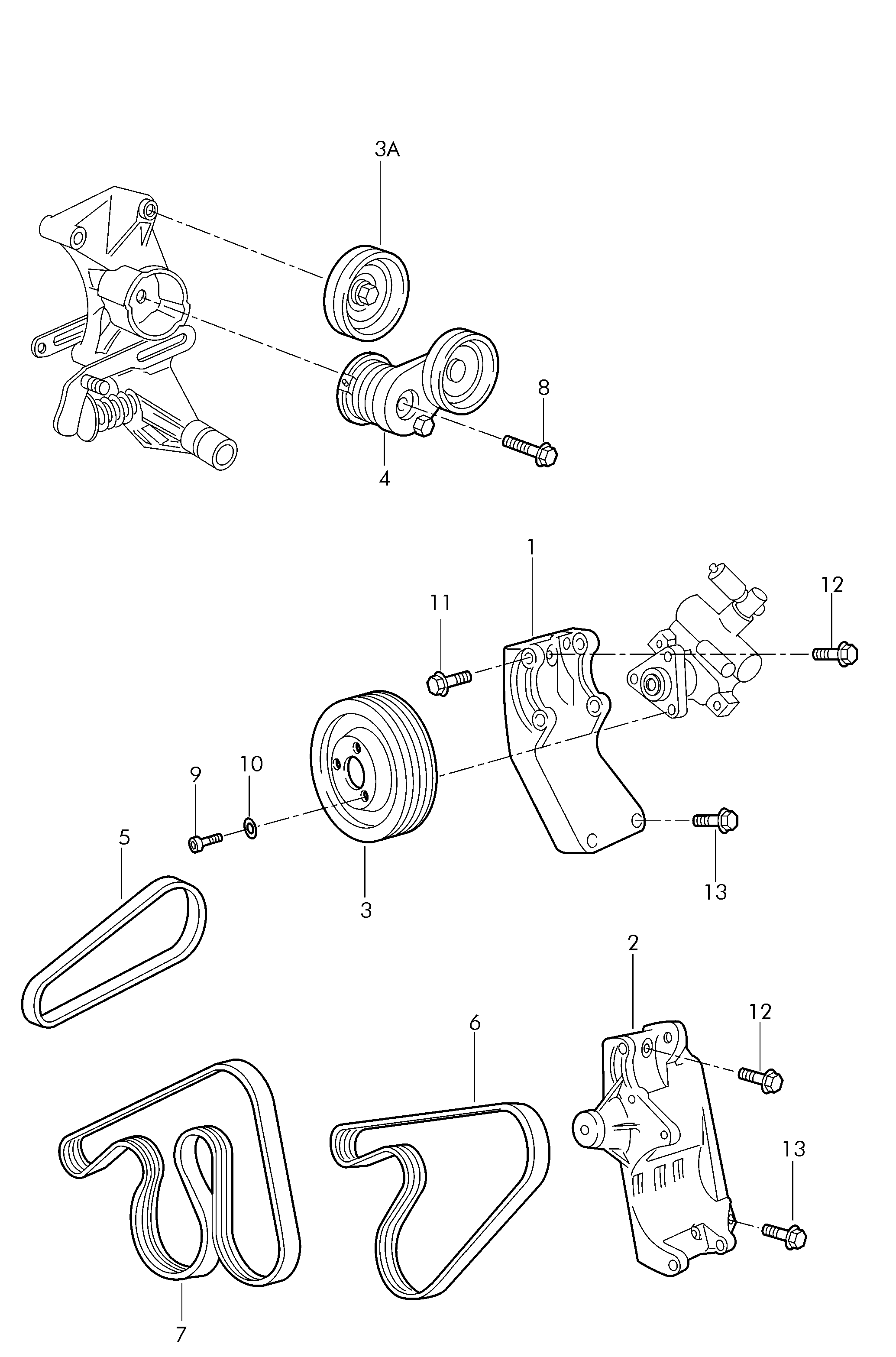 VAG N  0122418 - Водяной насос + комплект зубчатого ремня parts5.com