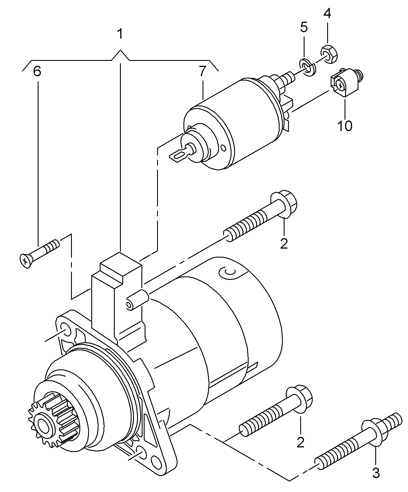 VW (SVW) 02E911023S - Starter parts5.com