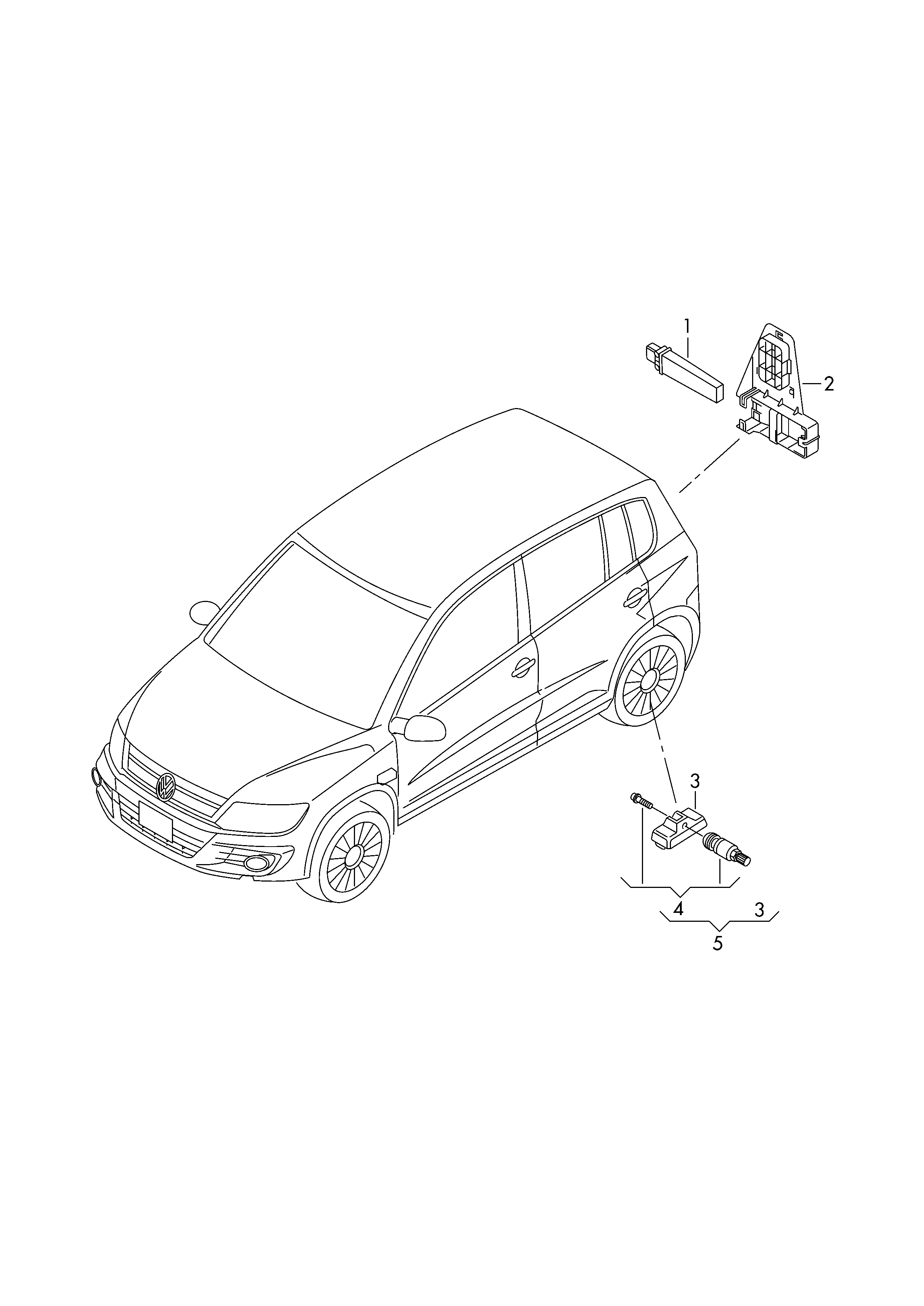 VW 3AA907275B - Komplet za popravak, ventil (sust. za kontr. tlaka u gumama) parts5.com