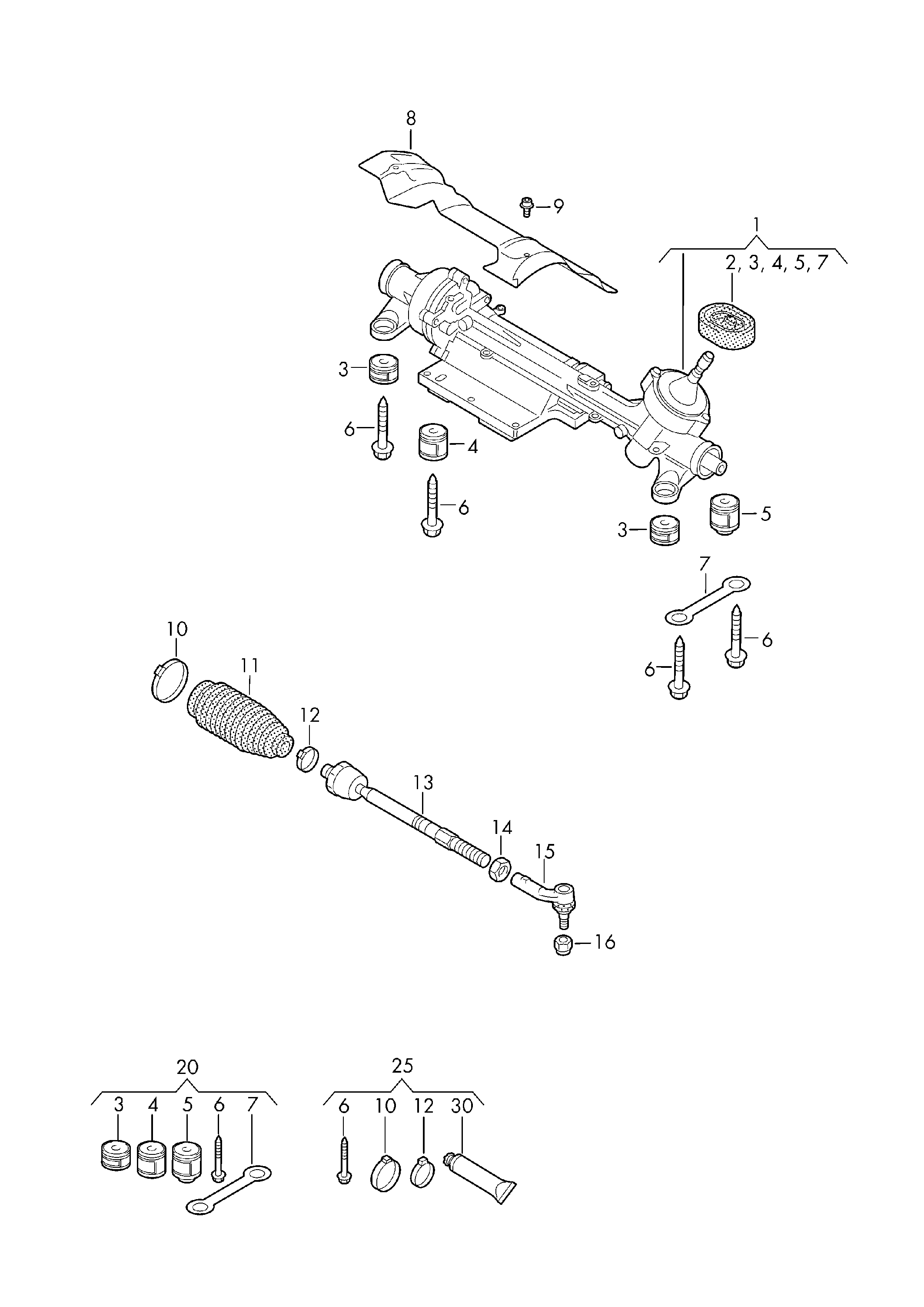 VAG 1K0423831B - Osłona, system kierowania parts5.com