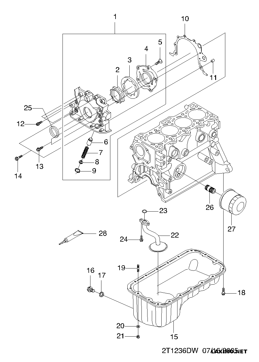 DAEWOO 96395221 - Filtru ulei parts5.com